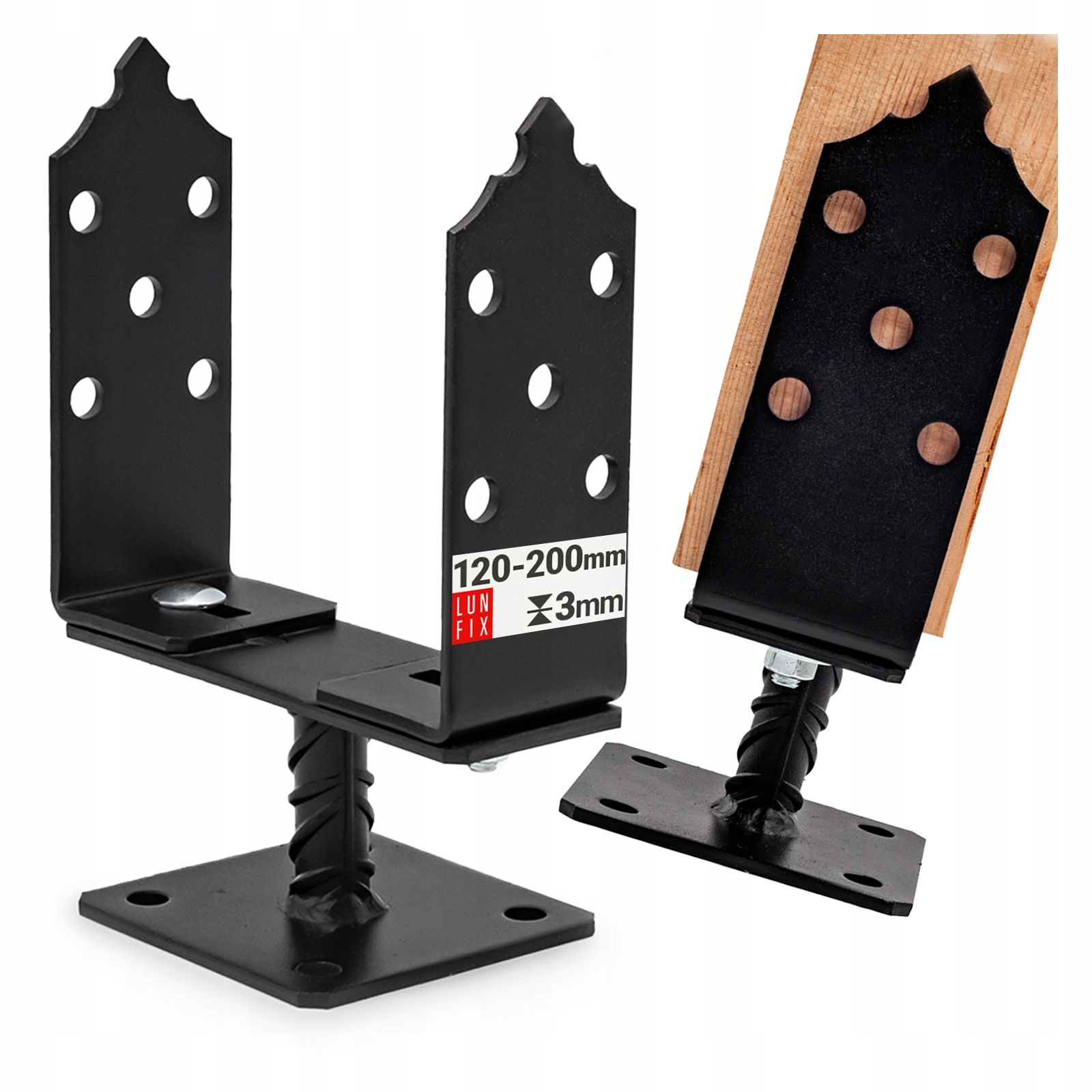  Základňa stĺpca 100x100 obdĺžnikový priskrutkovaný psp3