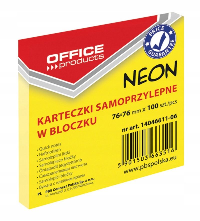  Lepiaca kocka na poznámky neon ružový karty notebook