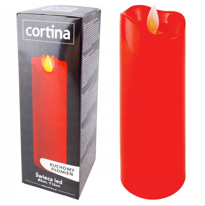  Grave candle insert led cortina moving flame 15cm 5 cm white led candle