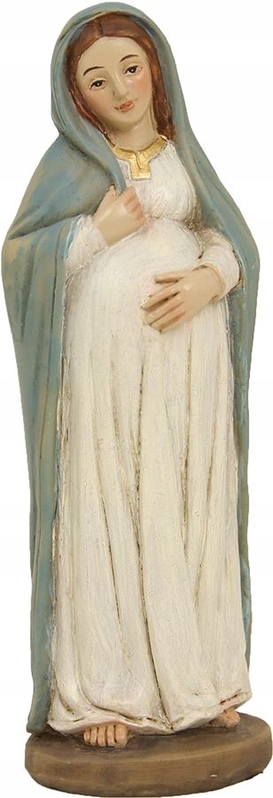  Figur mutter gottes maryja brzemienna- 11cm hoch - farbe weiß/ blau