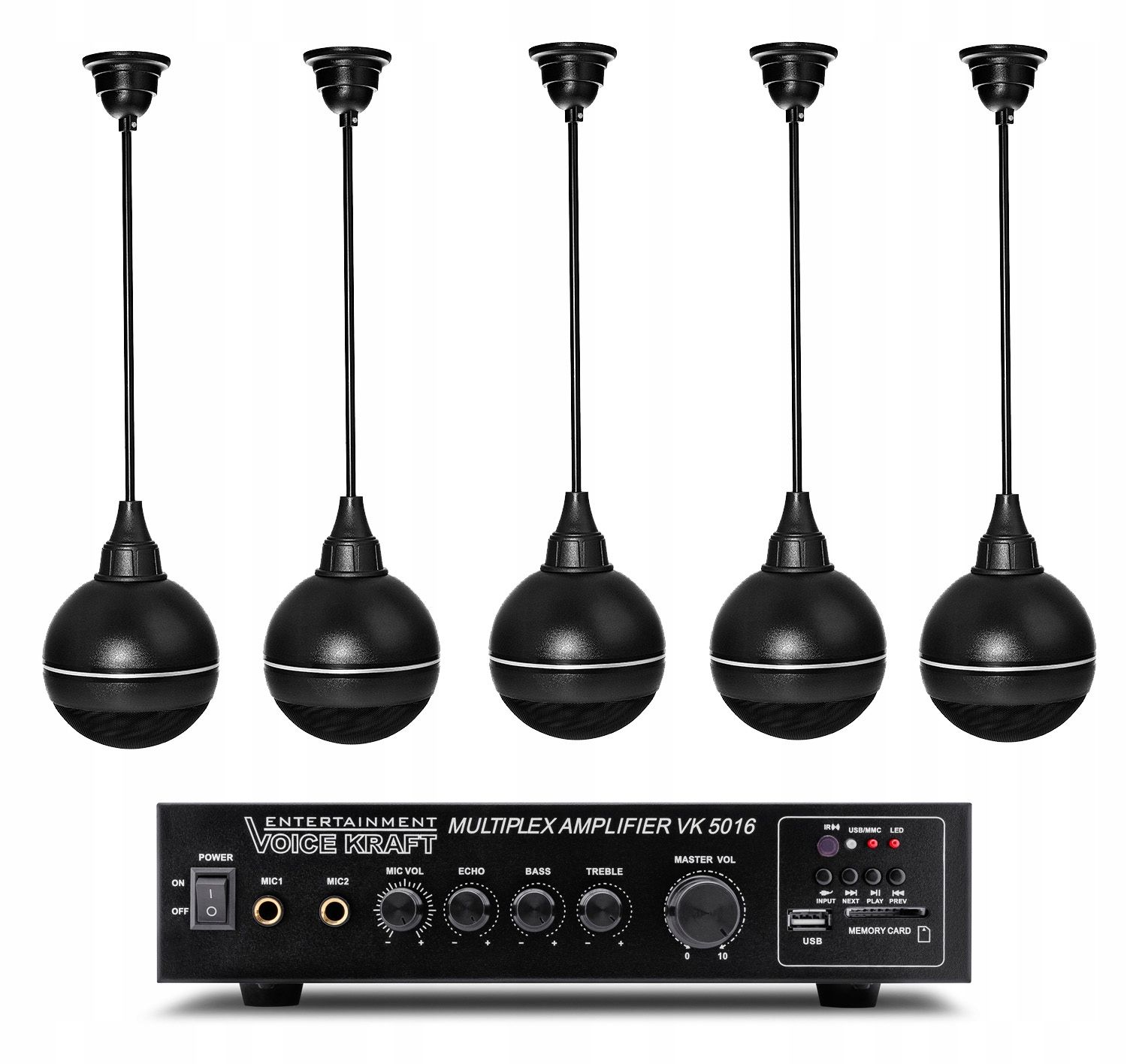  Zvukový systém sufitowego stropní reproduktory wiszacze 4 ks. usb mp3