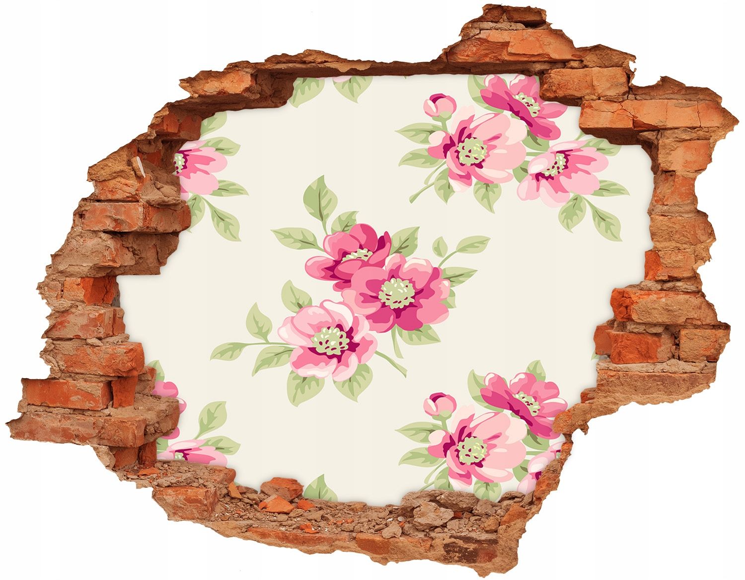  Otvor 3d výzdoba na zdi 148x115 cm lilie voda