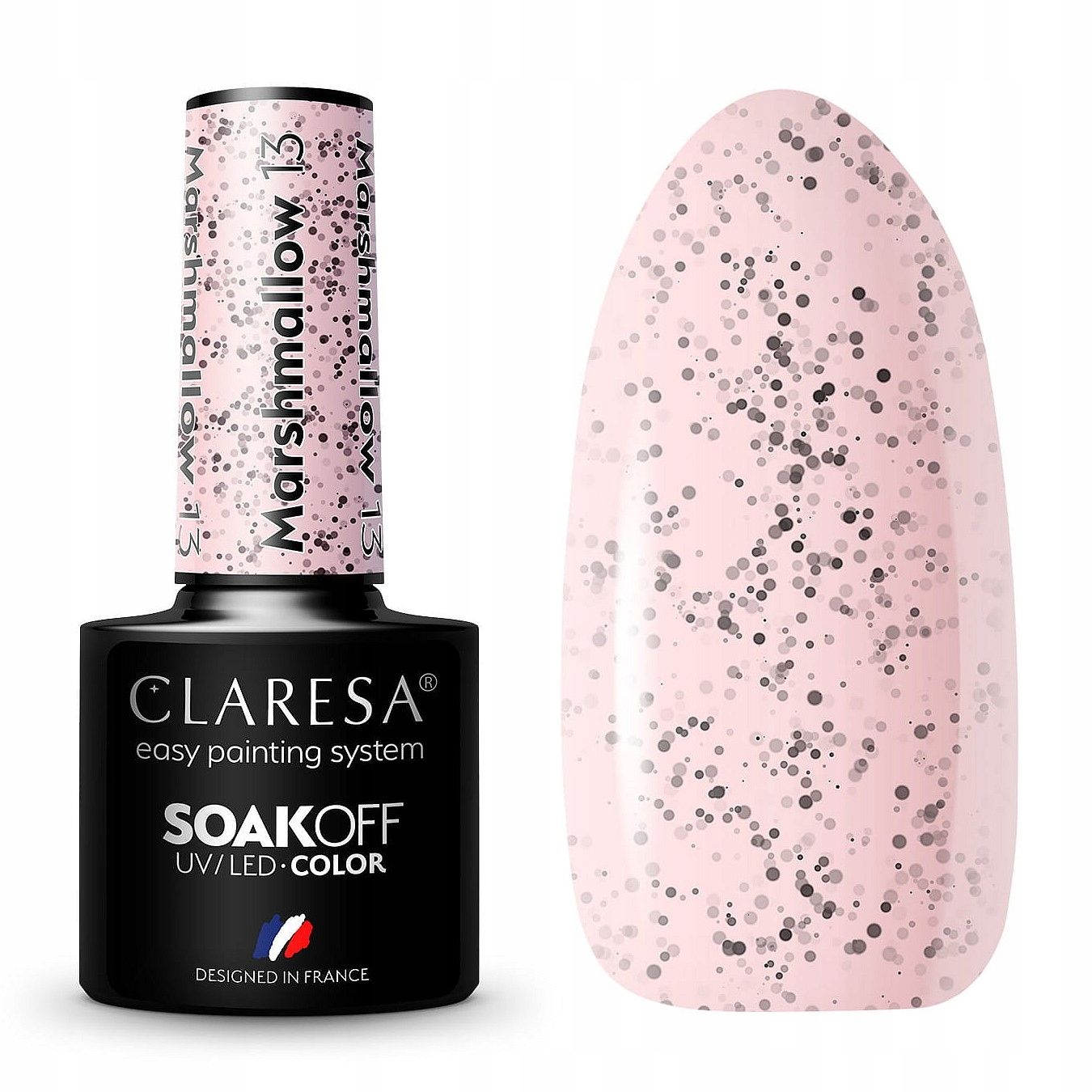  Claresa hübriid küünelakk burgundia glitter pink 554