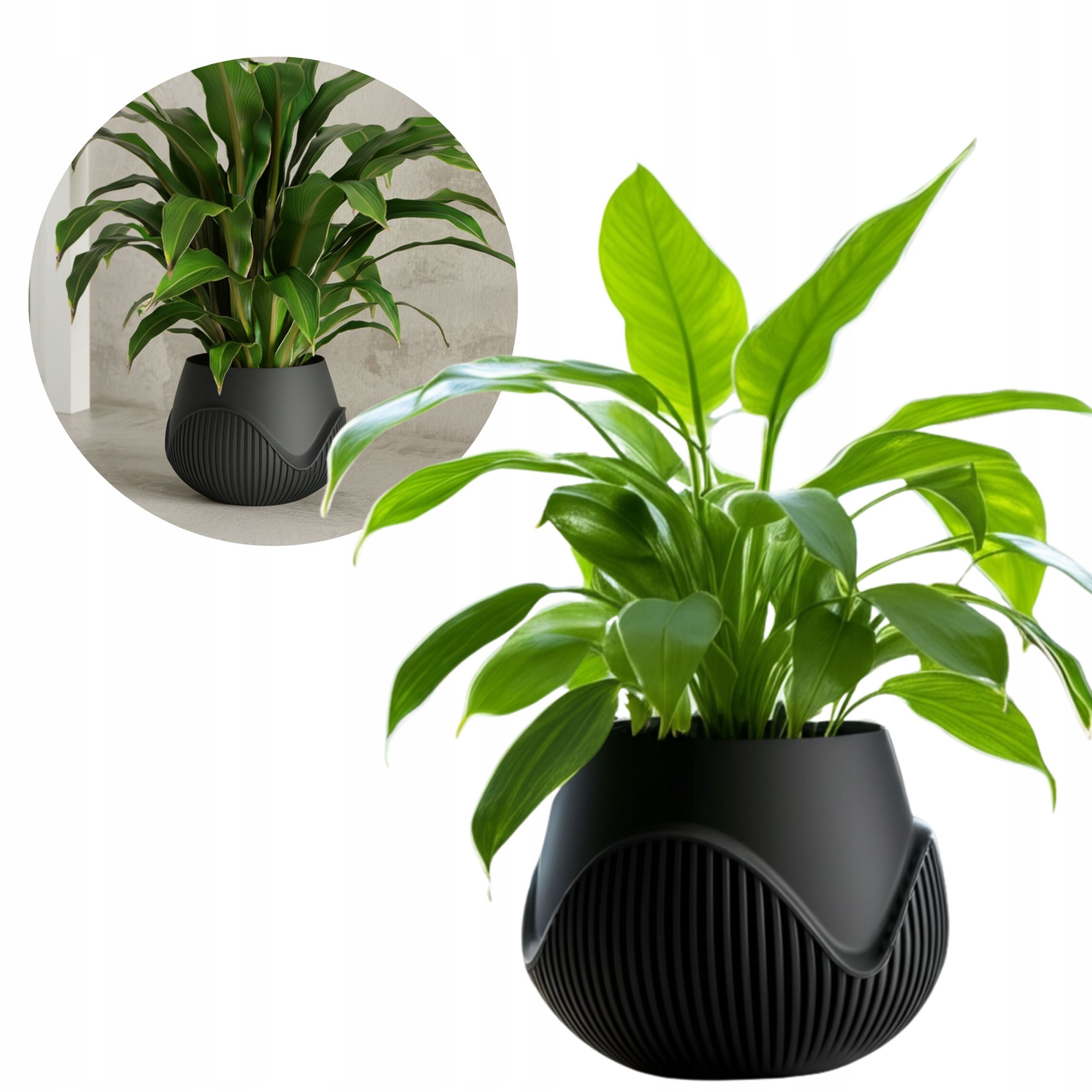  Flowerpot flowerpot soup kitchen for flowers little man creature for the desk white protection