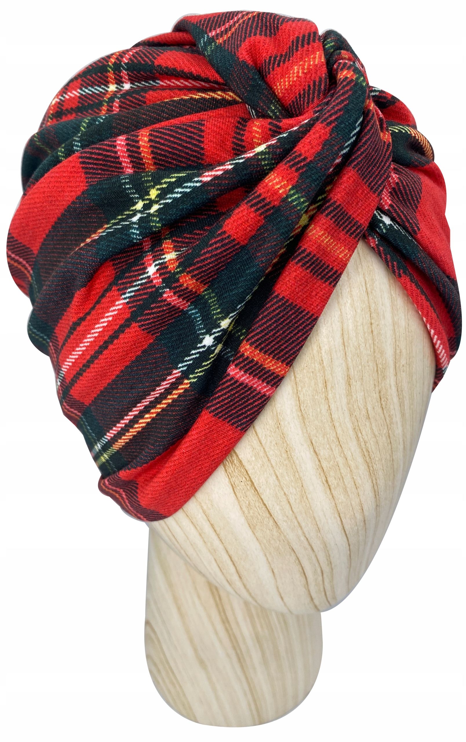  Mütze turban twist jersey baumwolle green lines onkologie