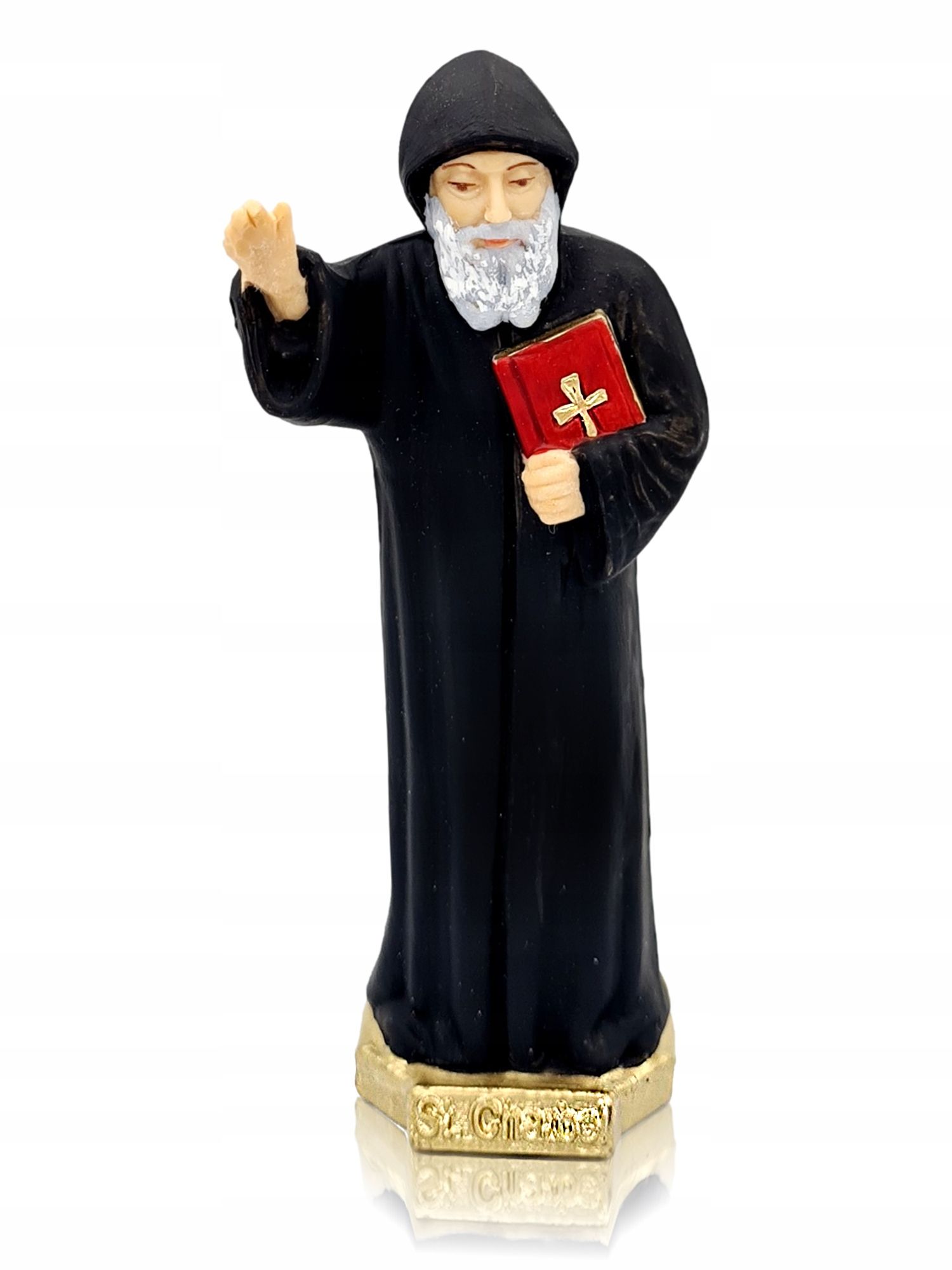  Figur sw. michal archaniol mit gargano 13,5 cm, farbe, manuell bemalt