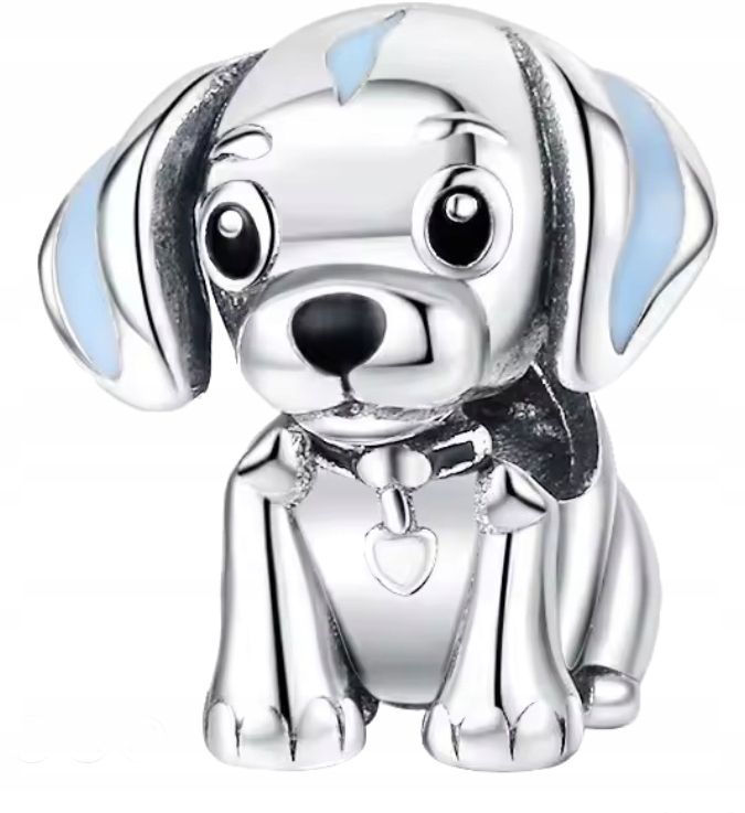  Md charms anhänger hündchen herz grau hund chihuahua steine | s925