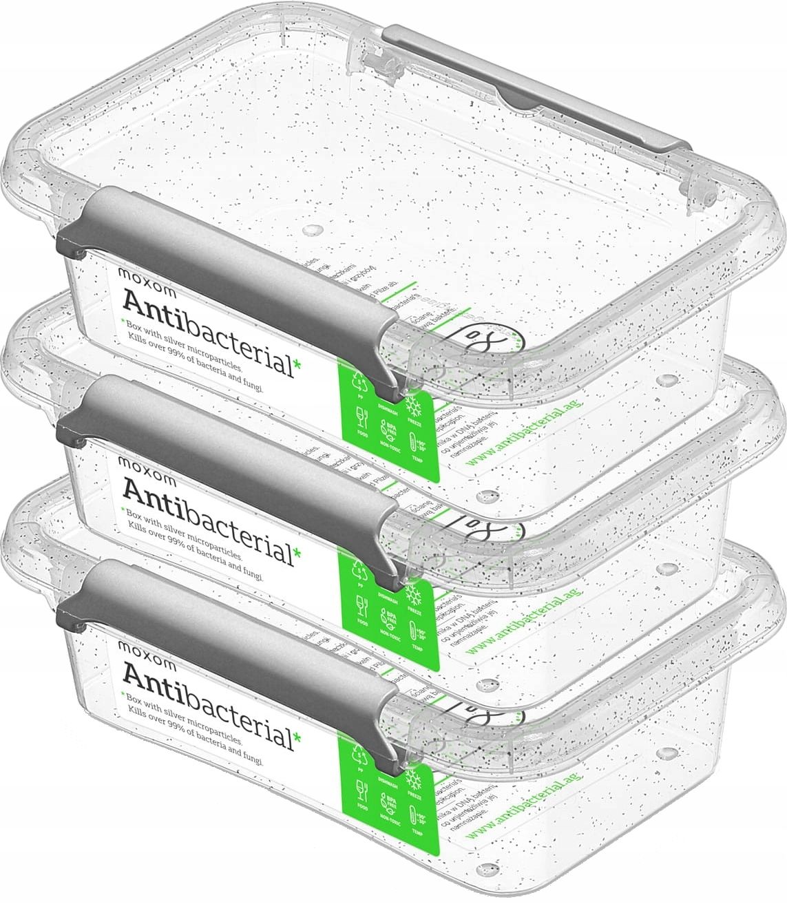  Komplektas indelių moxom antibacterial 0,35 l 3 kompiuterių.