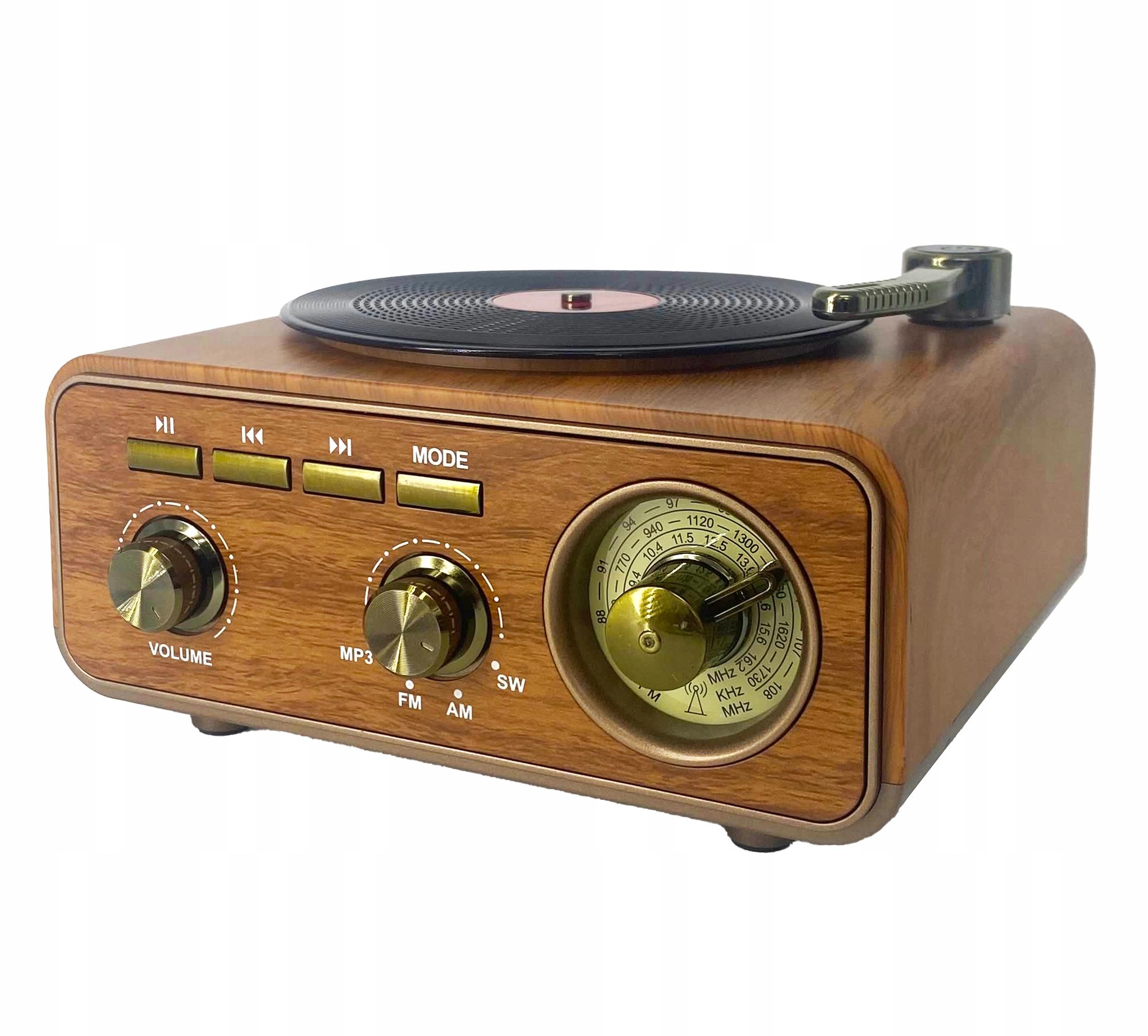  Virtuvės radijo imtuvas retro 3 plaukų sruogos fm / am / sw usb/tf "bluetooth" aku18650 1200mah