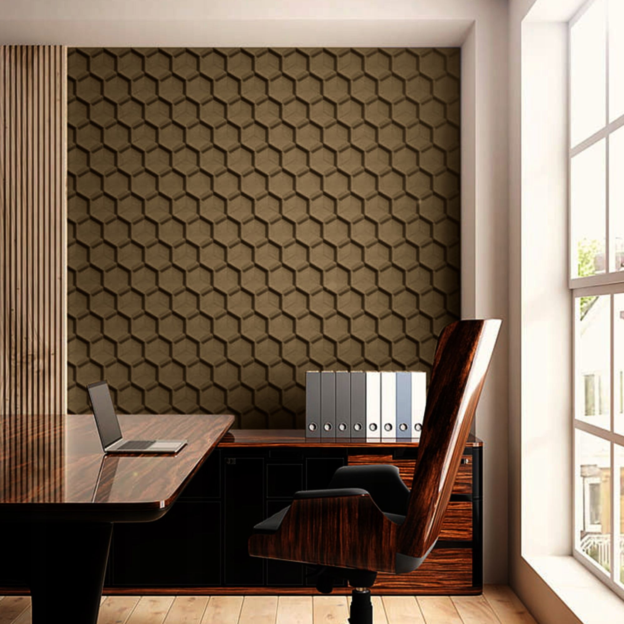  Wall plate natural cork on the wall 3d honeycomb ecological news