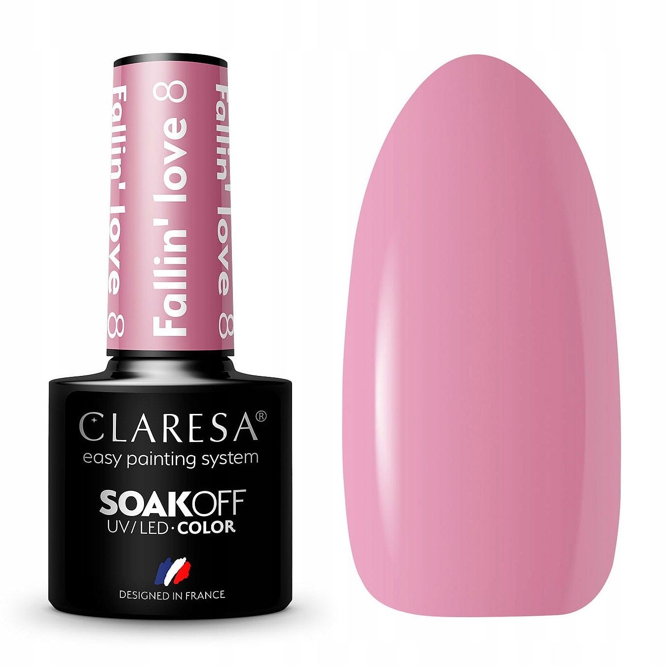  Claresa hübriid küünelakk burgundia glitter pink 554