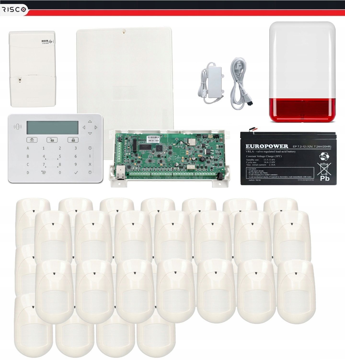 Wireless system alarm lightsys + risco wifi set 7 pir house company