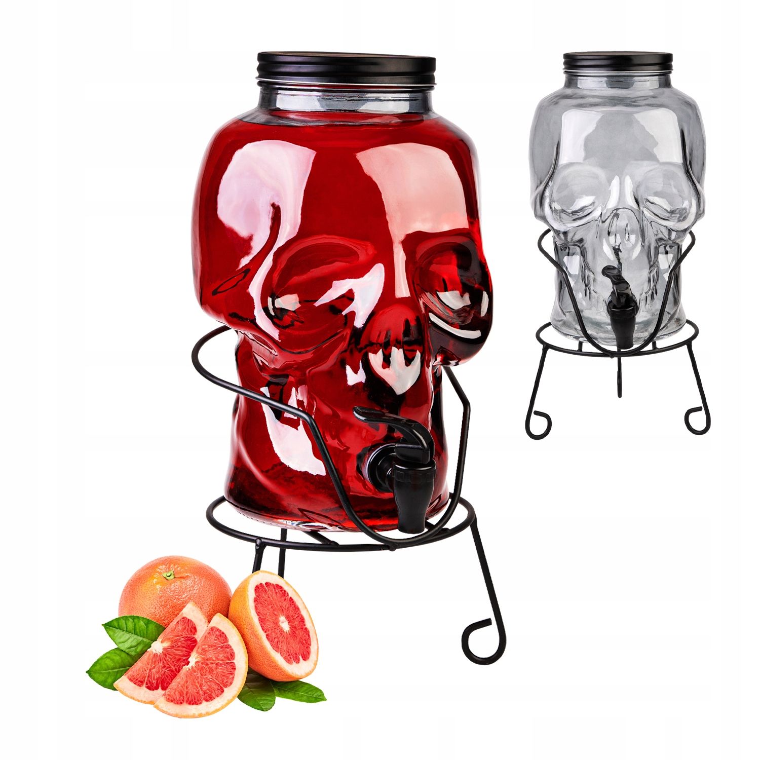  Glass jar with tap 8 l feeder water lemonade juice on a stand + cap