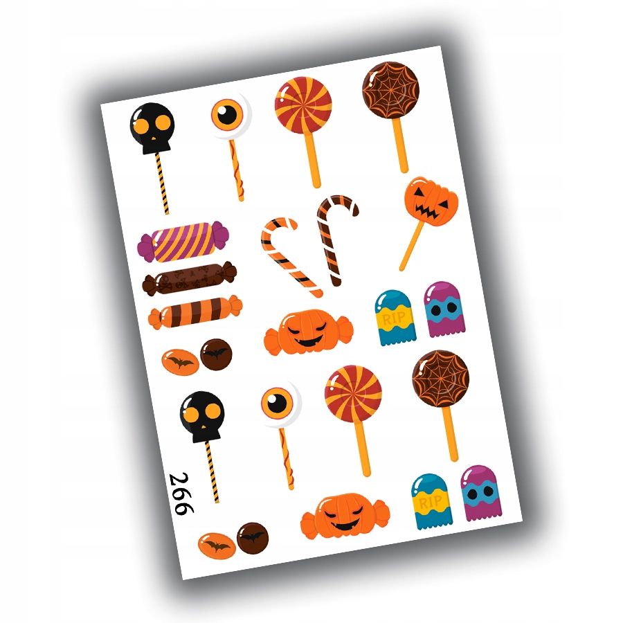  Aufkleber halloween für kinder 7,5x10,5 n203