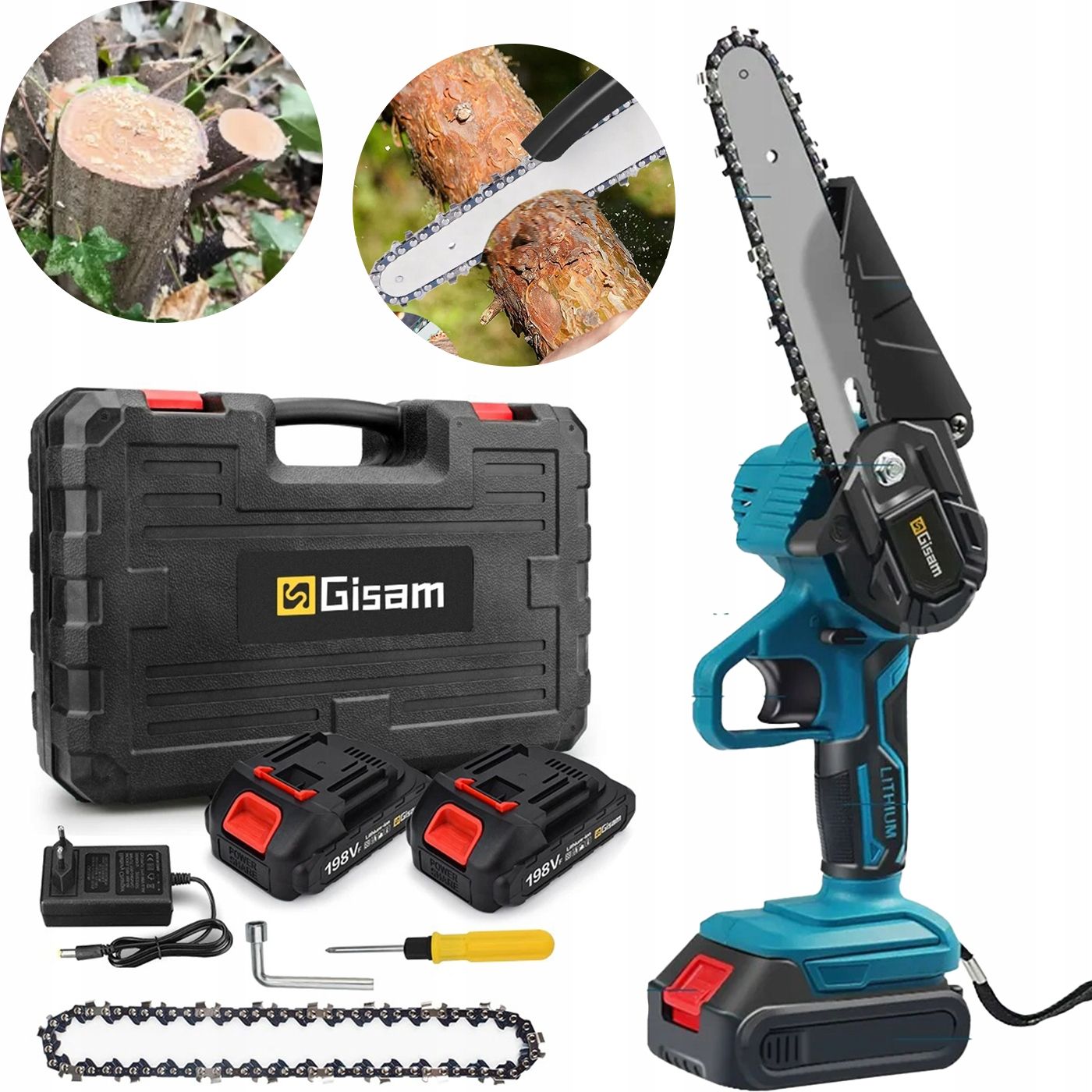  Akumulátorová reťazová píla kabelka 4500w 18v bezkartáčový saw rezanie