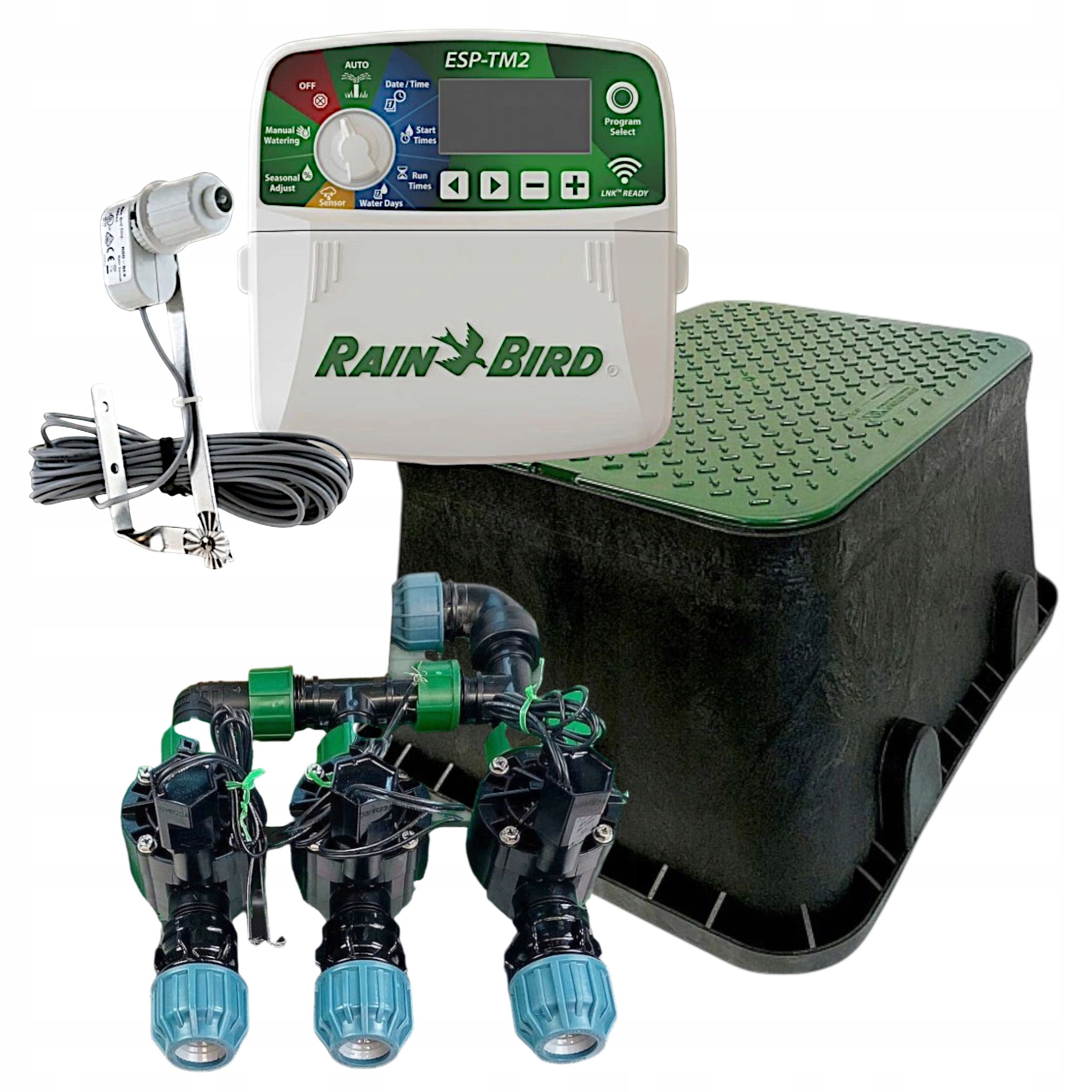  Set automatic irrigation garden 4 sections 12 sprinklers + box