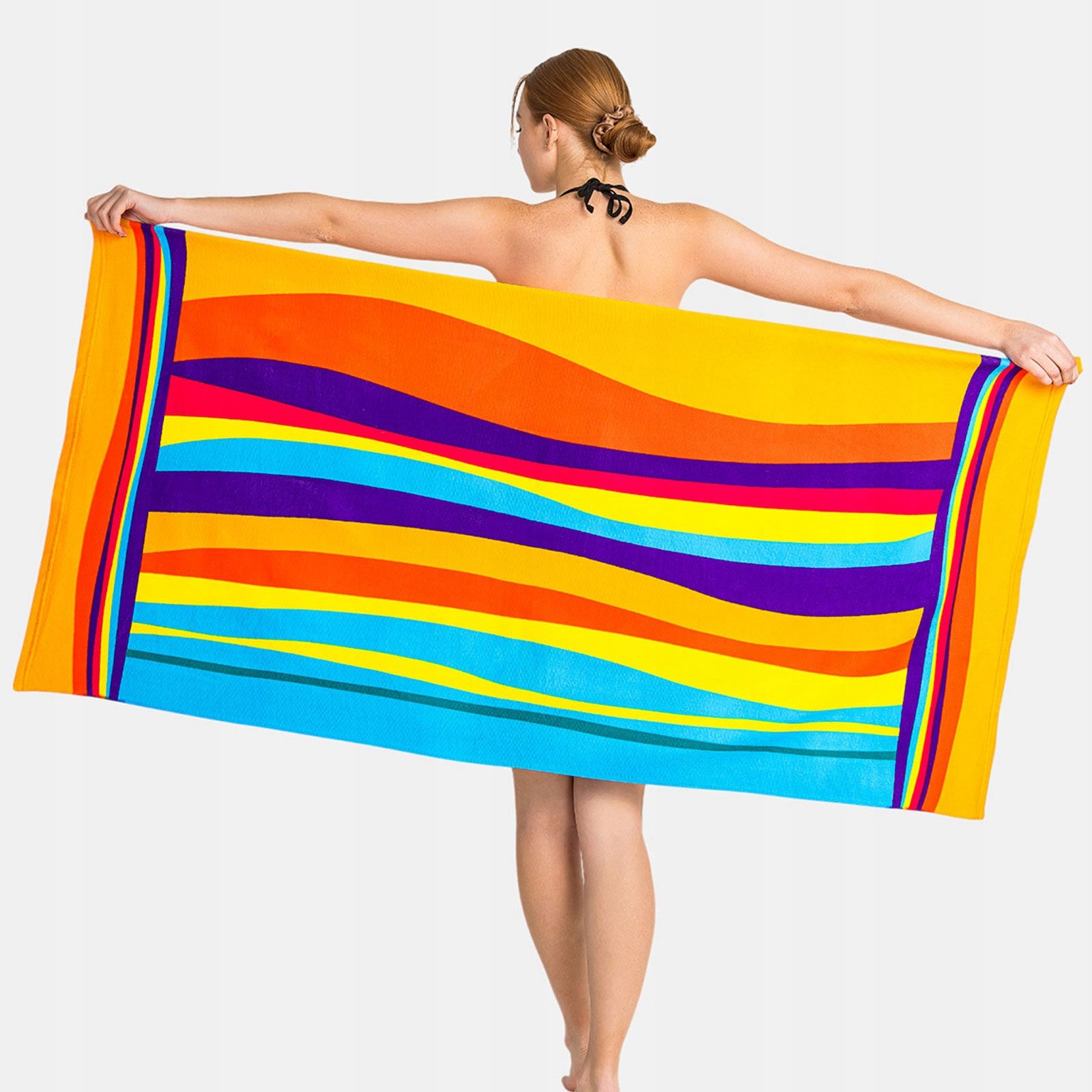  Plážový uterák kúpanie veľký 70x150 vyrobené z mikrovlákna absorpčný rýchloschnúce