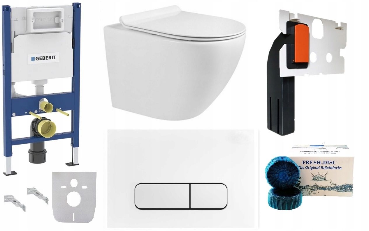  Wc rāmja komplekts geberit + atslēga + tualetes pods melns matēts + dēlis w/o+fresh