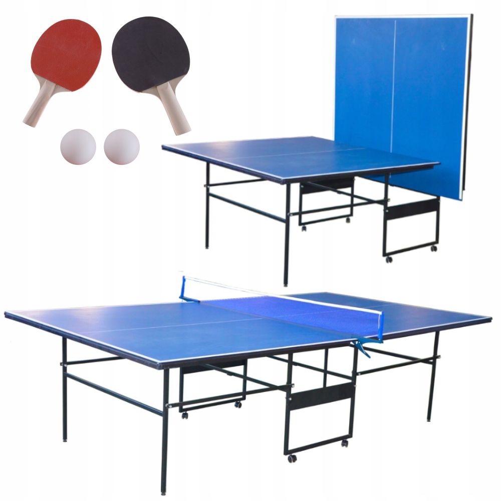  Didelis sulankstoma žaidimo stalas ping pong stalo tenisas + tinklelis kamuolys raketės
