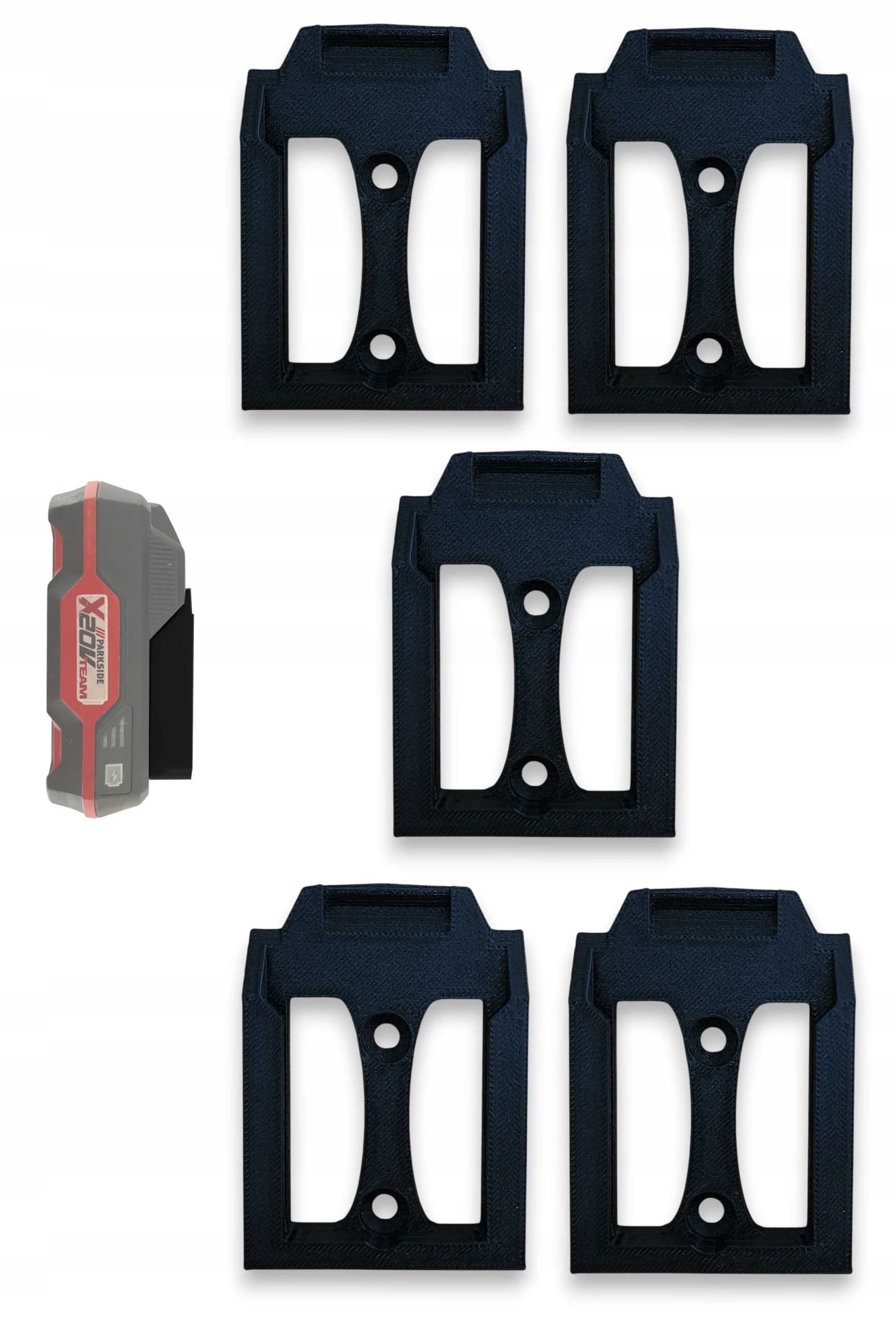  Držák potvrzení s baterií baterie parkside x 20v sodík click klik černá barva