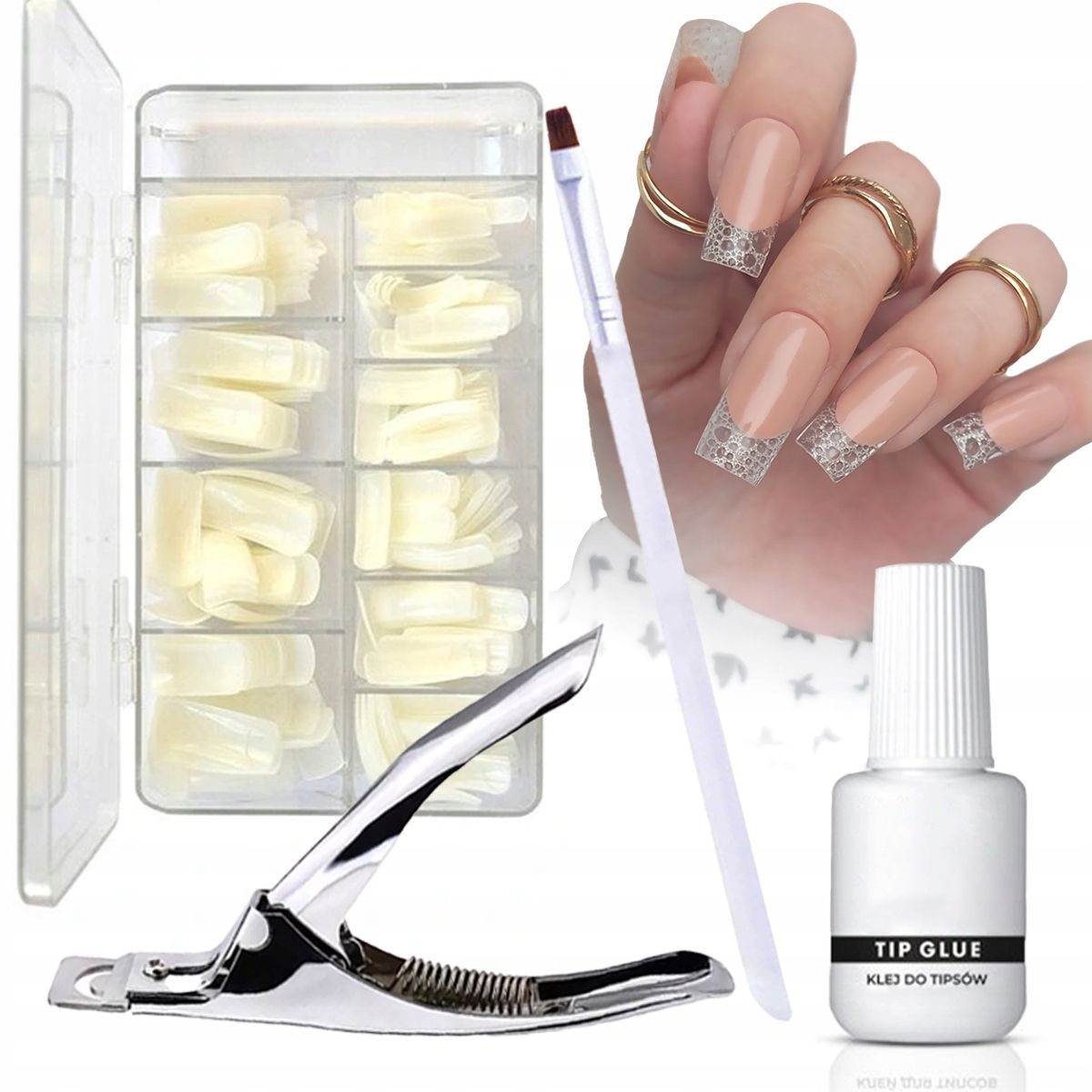  Nail set varnish lamp acrylic gel forms