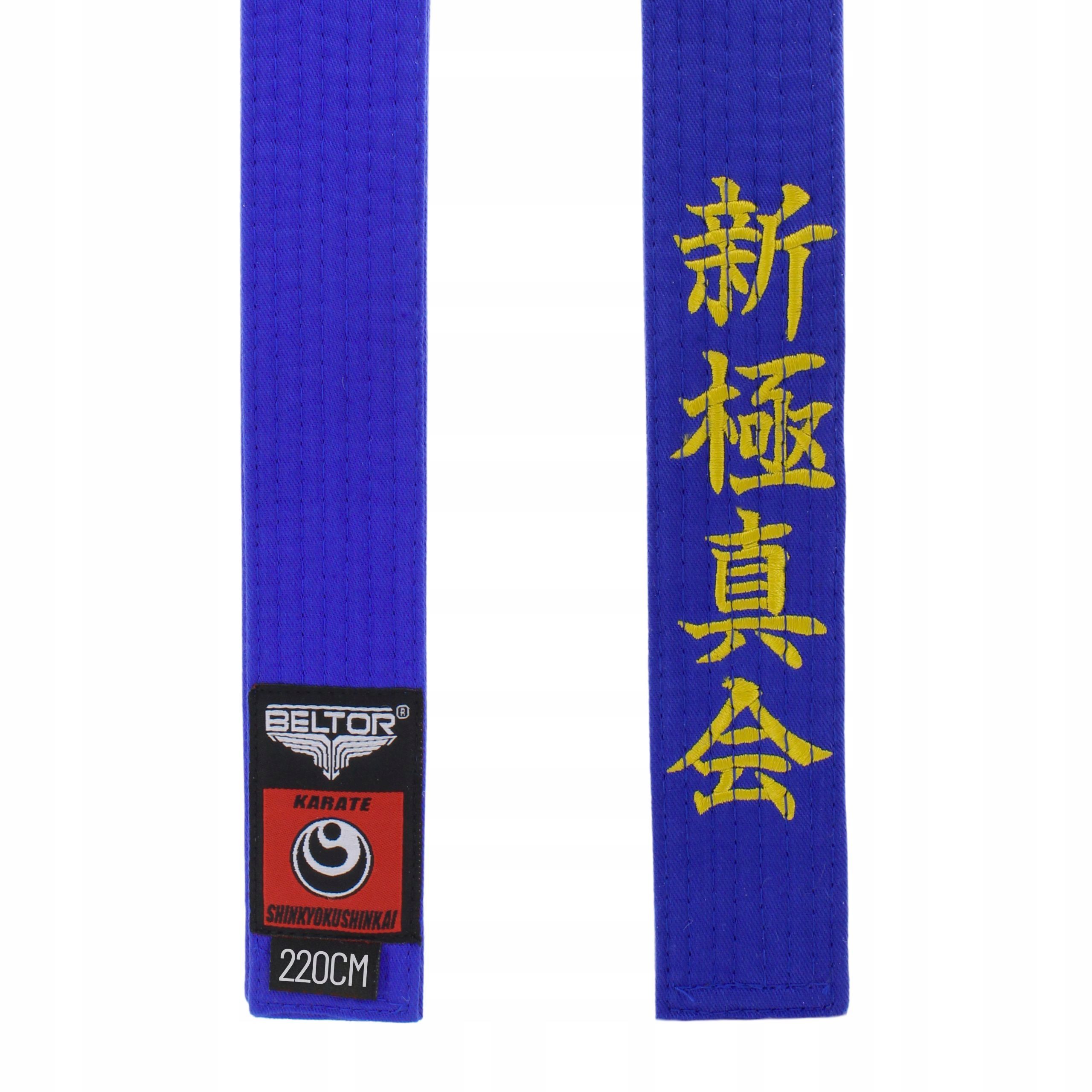  Beltor blau gürtel karate shinkyokushinkai mit stickerei in karategi 200 cm