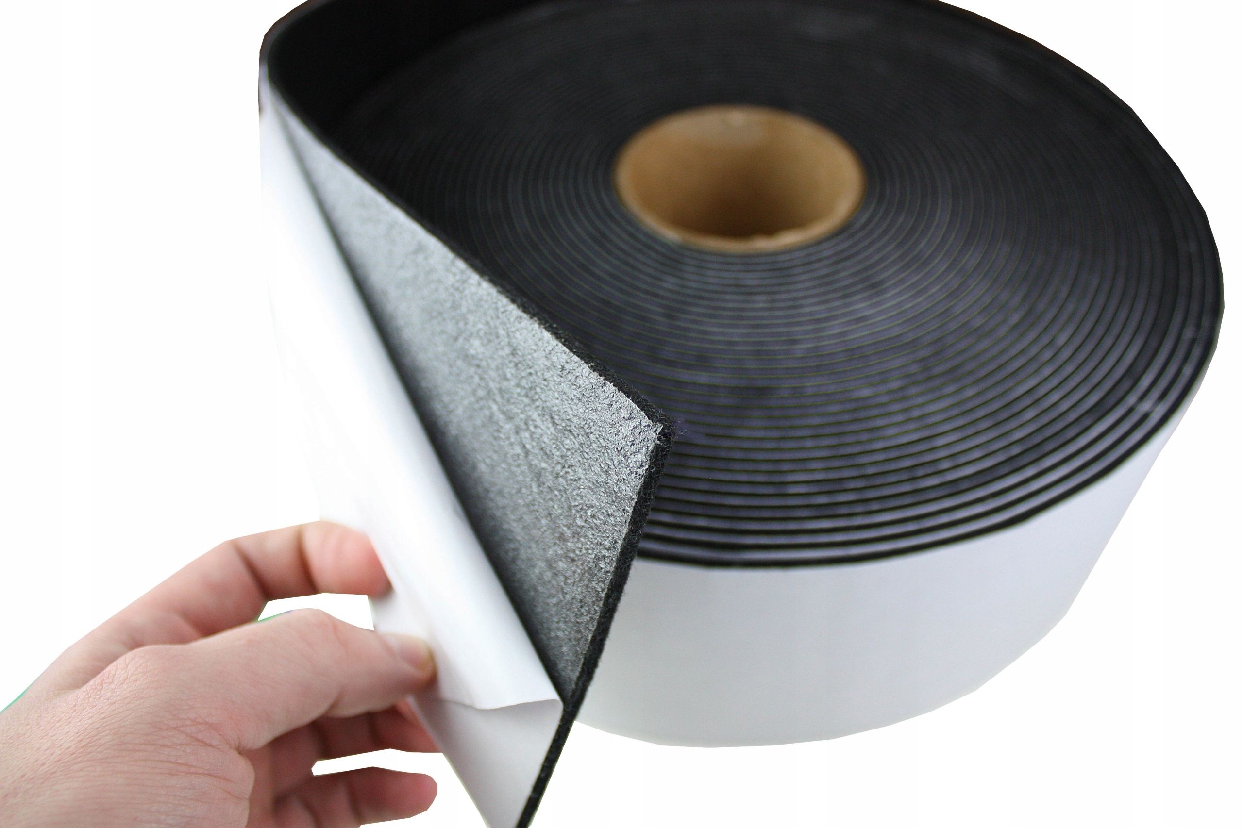  Felt self-adhesive glue 3,5mm with glue black 10x100cm - fk36-ad