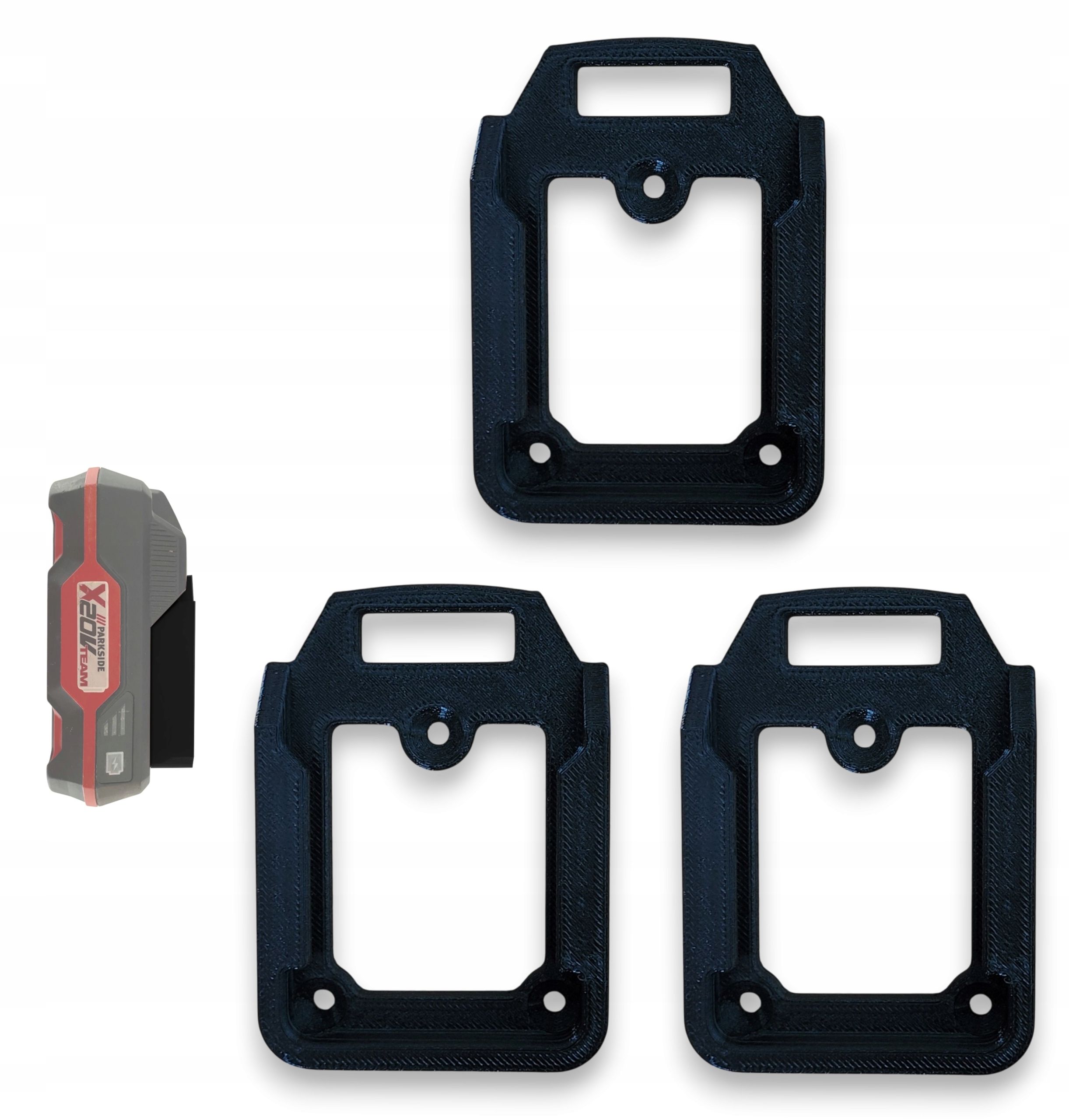  Držák potvrzení s baterií baterie parkside x 20v sodík click klik černá barva