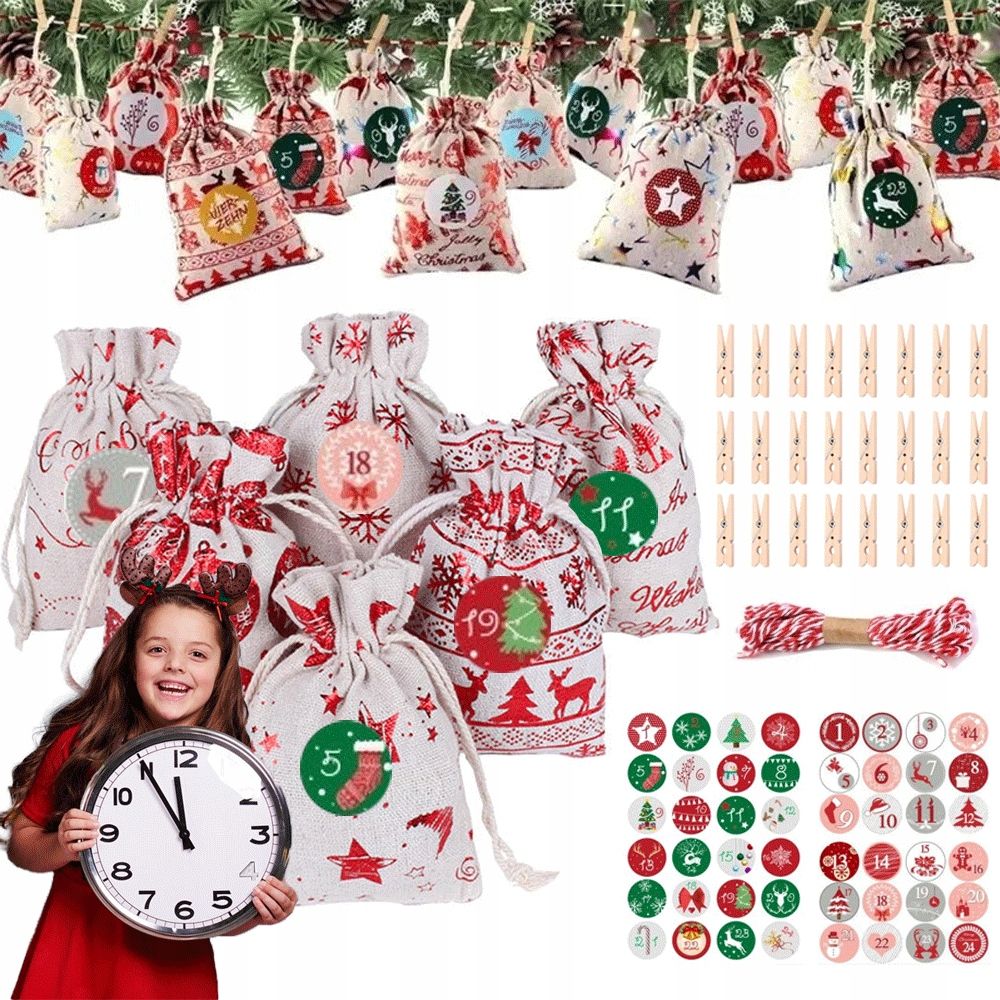  Advent calendar diy eco wallets printout christmas stickers gifts