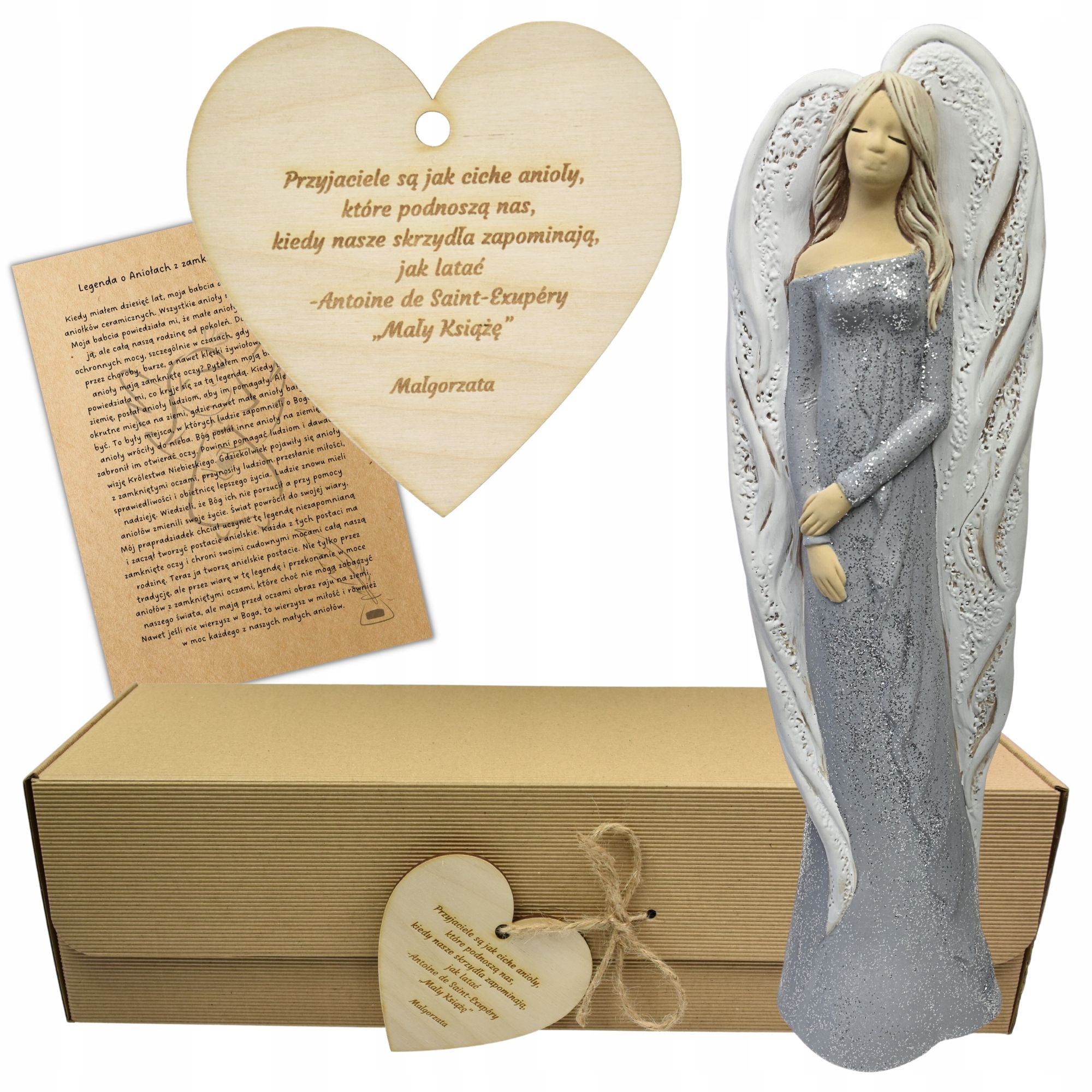  Angel figurine large adornment gift colour engraving