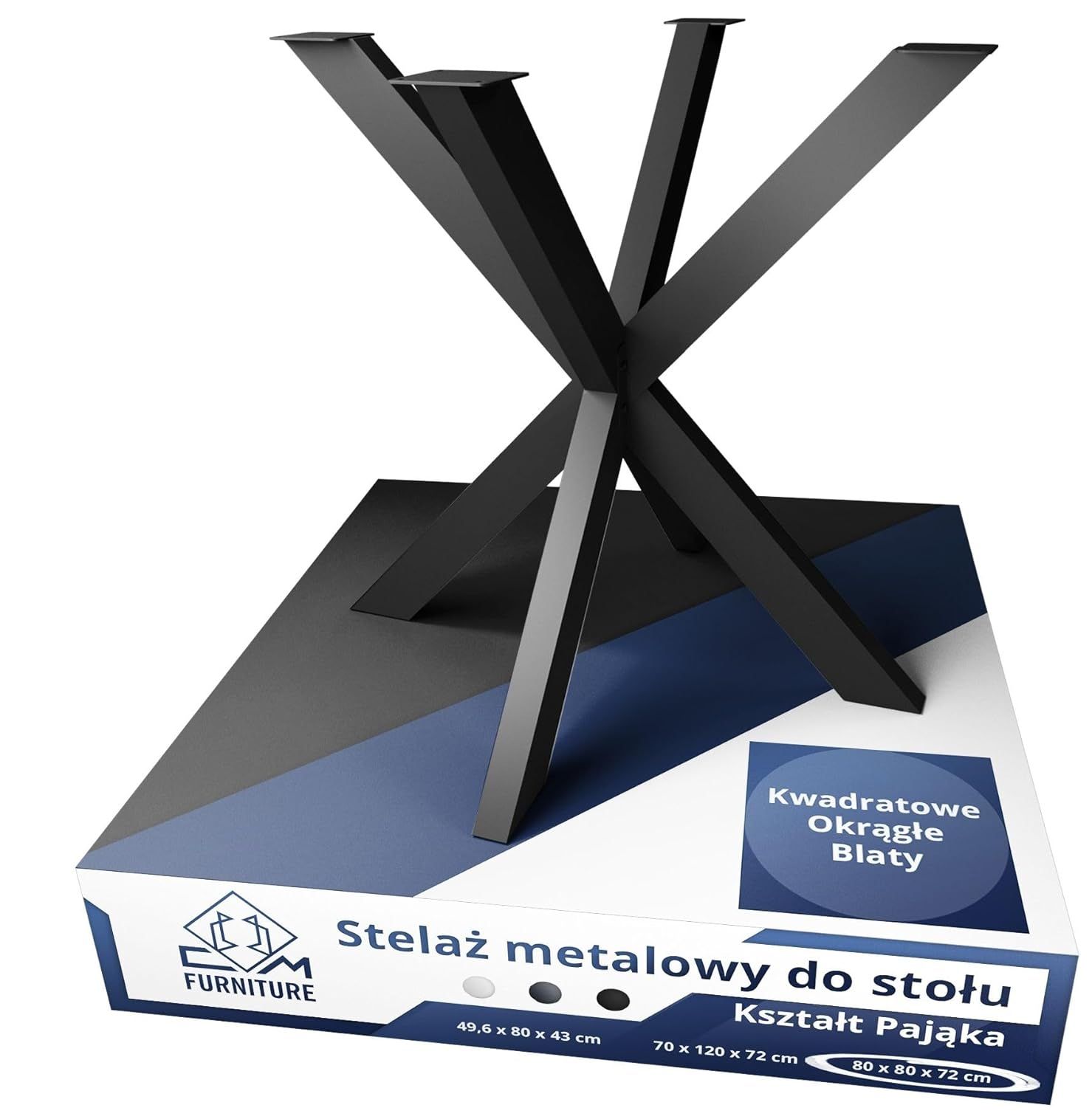  Kovová noha kovový rám pro stůl pavouk loft styl držák biala