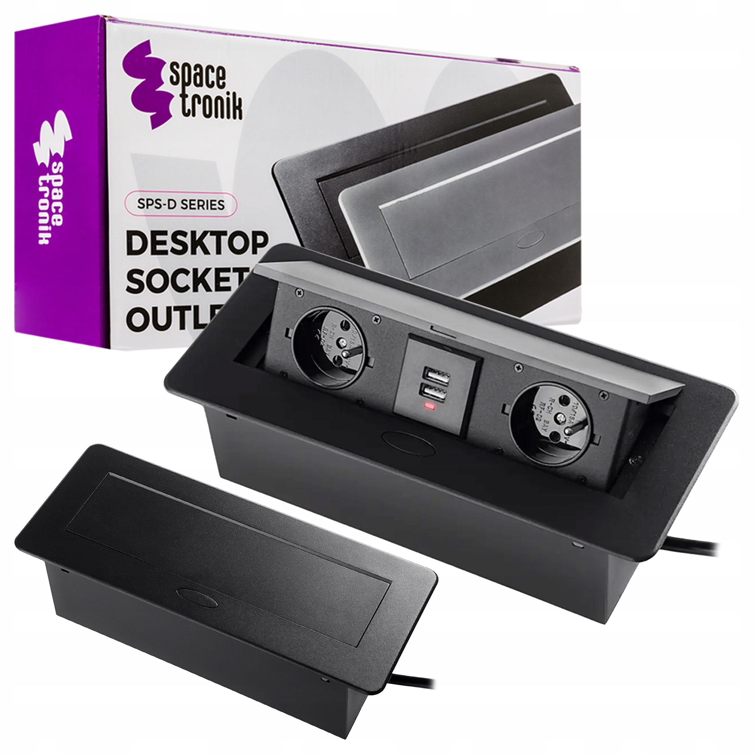  Steckdose auf der tischplatte versteckt zur tischplatte küche raumfahrt zugelassen 2x230v usb