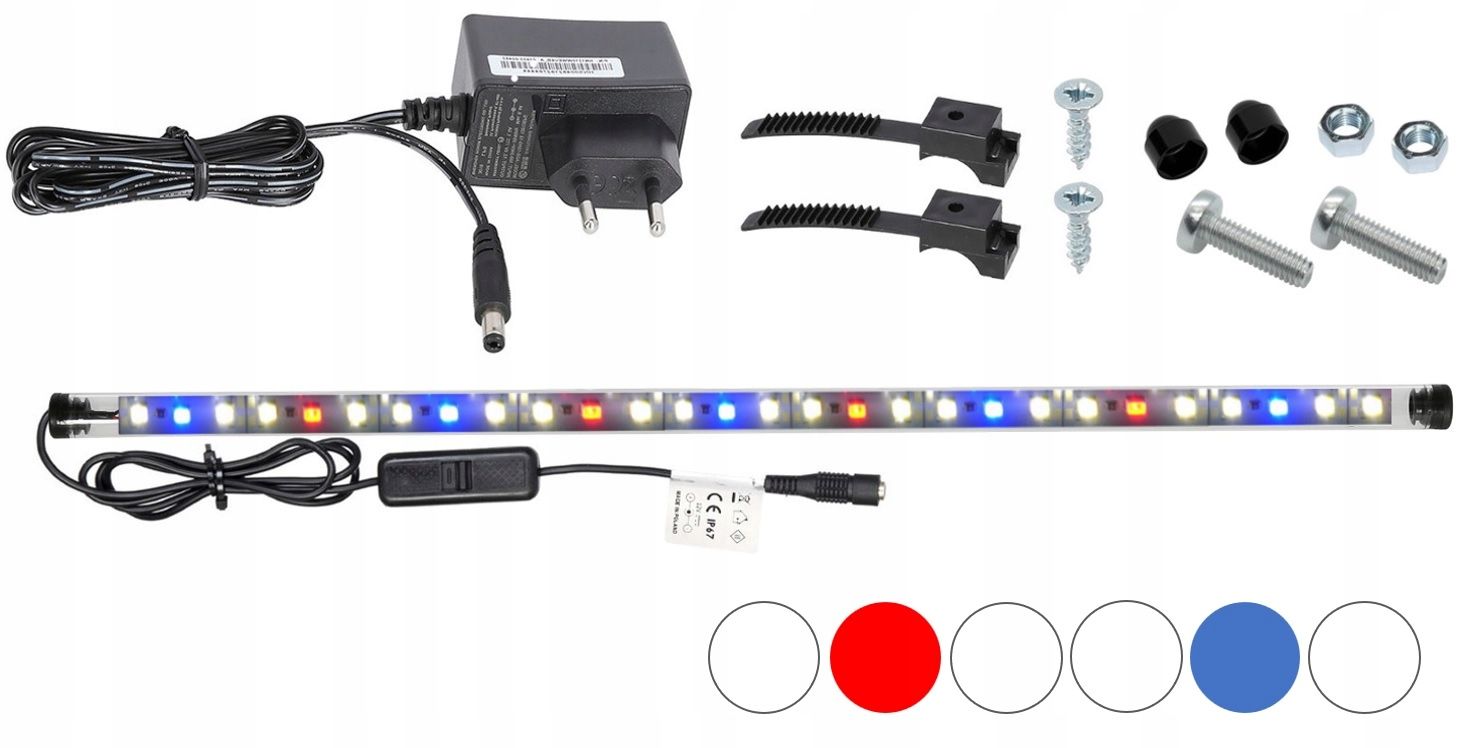  Modrý měsíc noc led osvětlení akvárium noc 160cm
