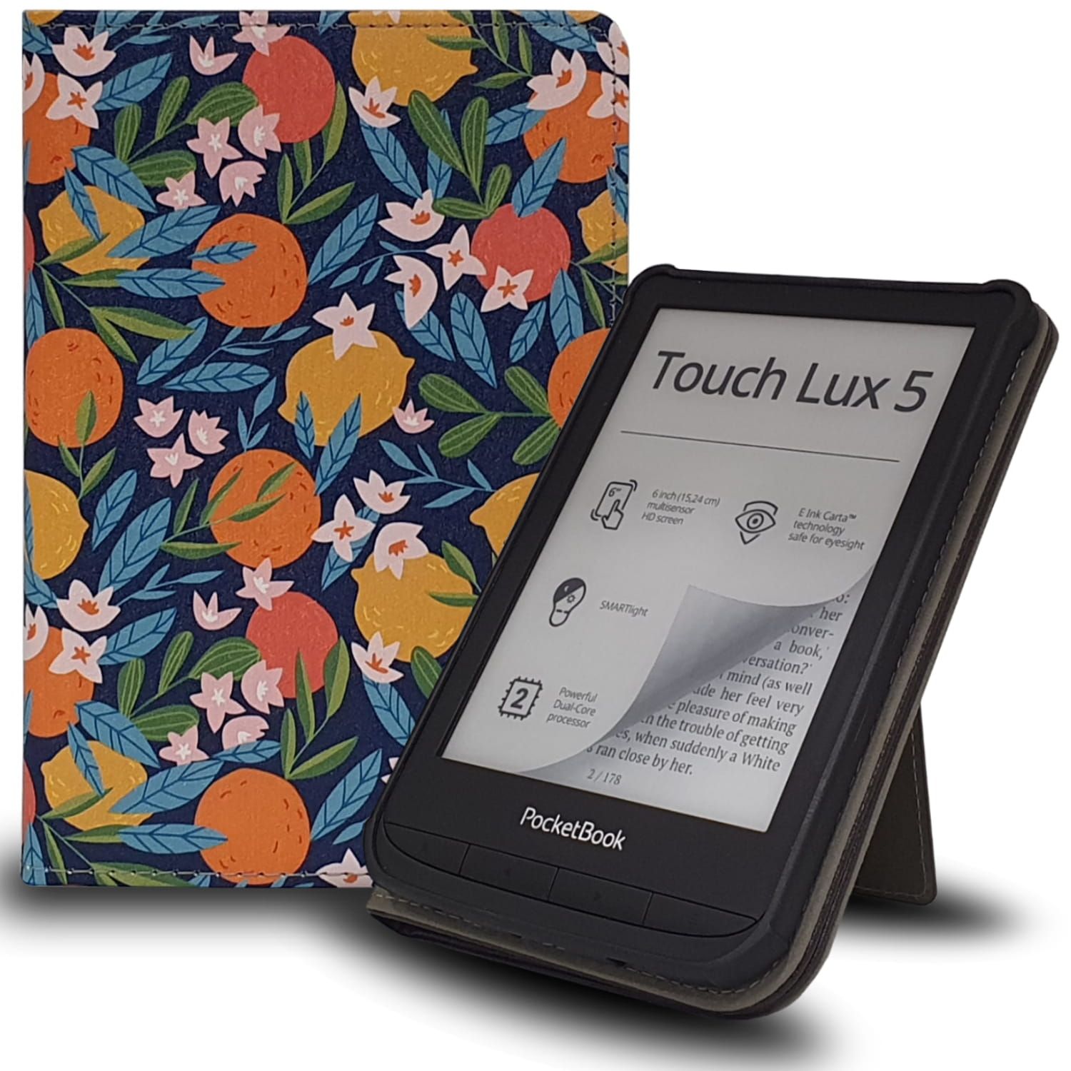  Byla viršelis case į pocketbook color, basic lux 2 4, touch lux 4 5, gobook