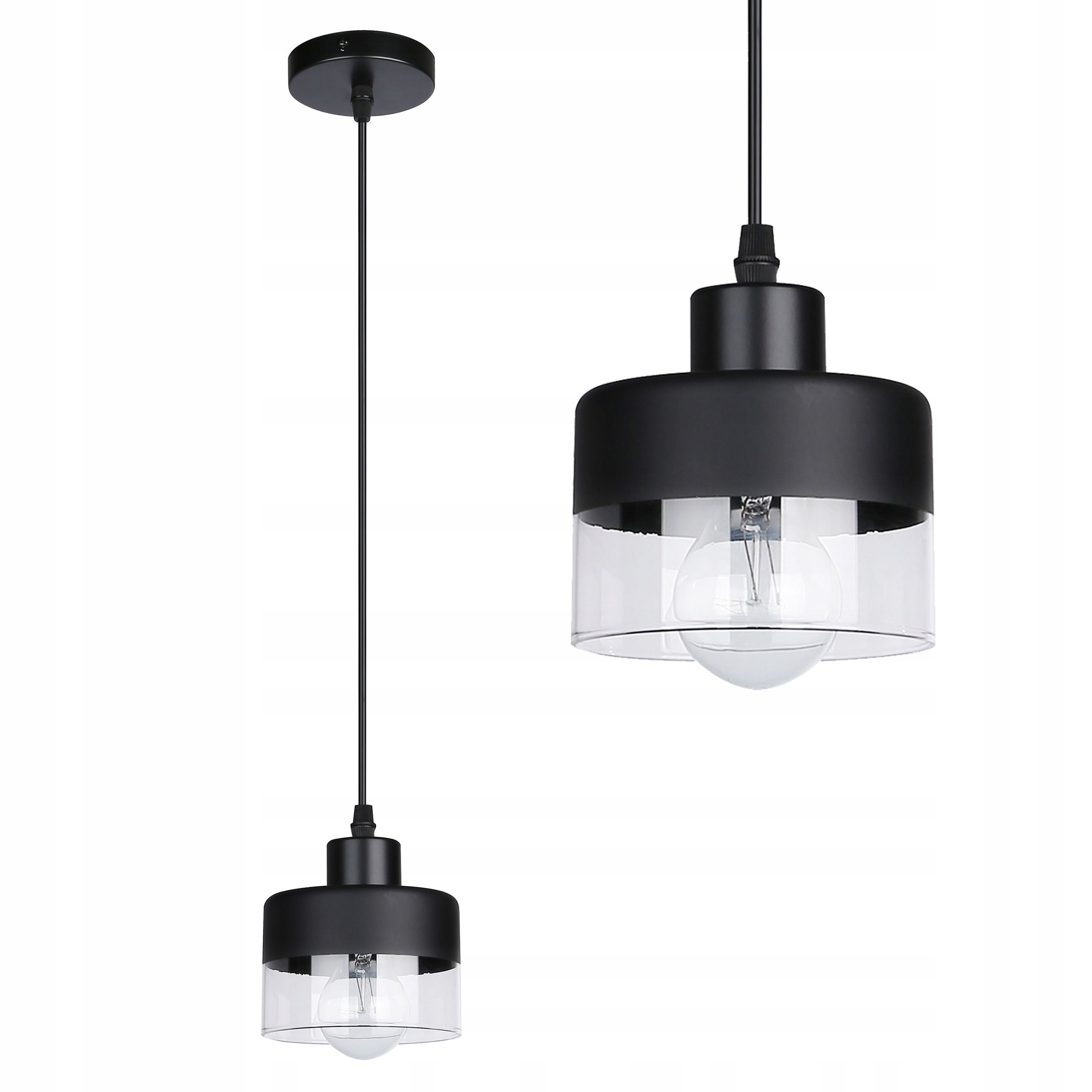  Deckenlampe hängend lampe wandleuchte rahmen 6x nr. e27 70cm led schwarz