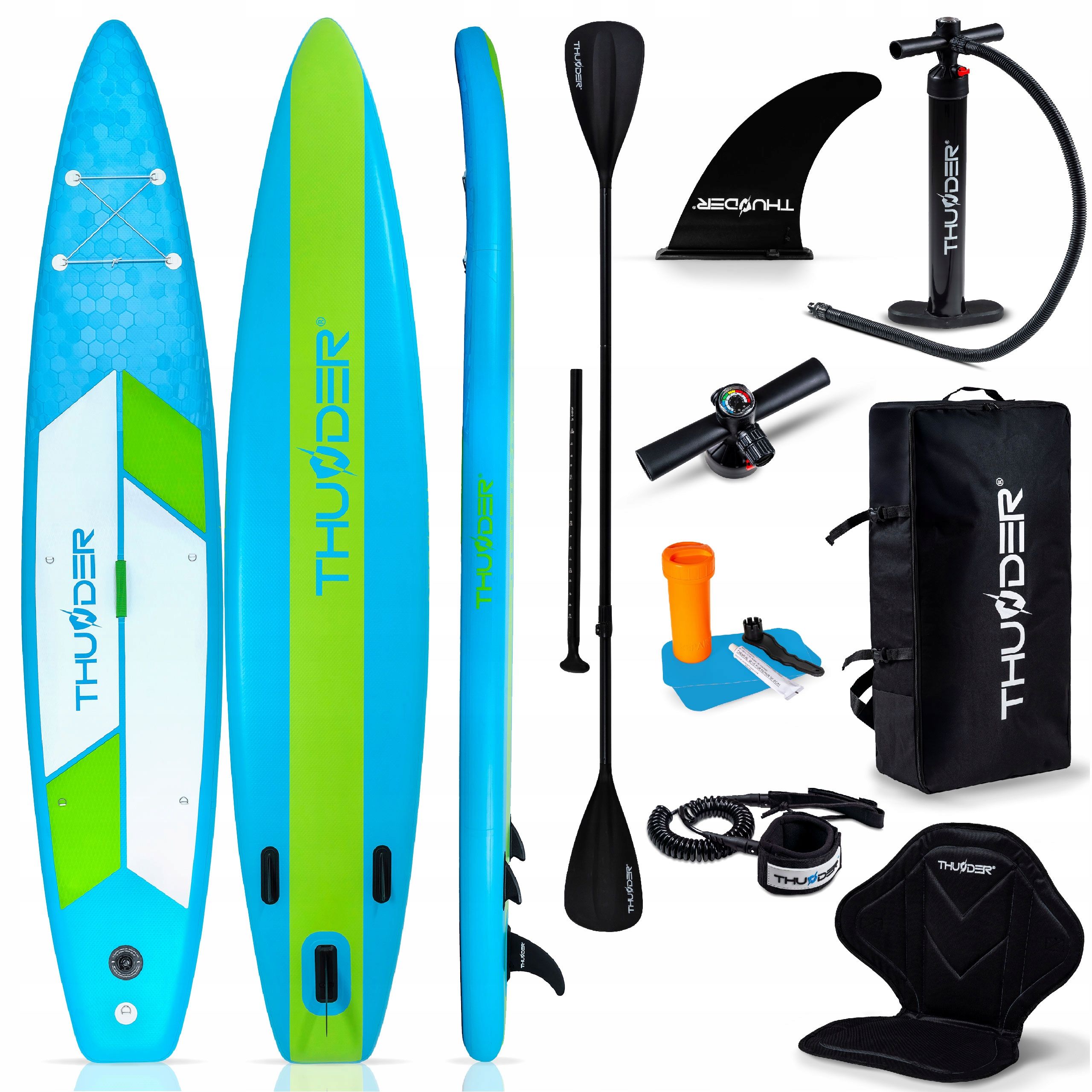  Sup lenta pripučiama plaukimui paddle board 365 cm sėdynė gopro thunder