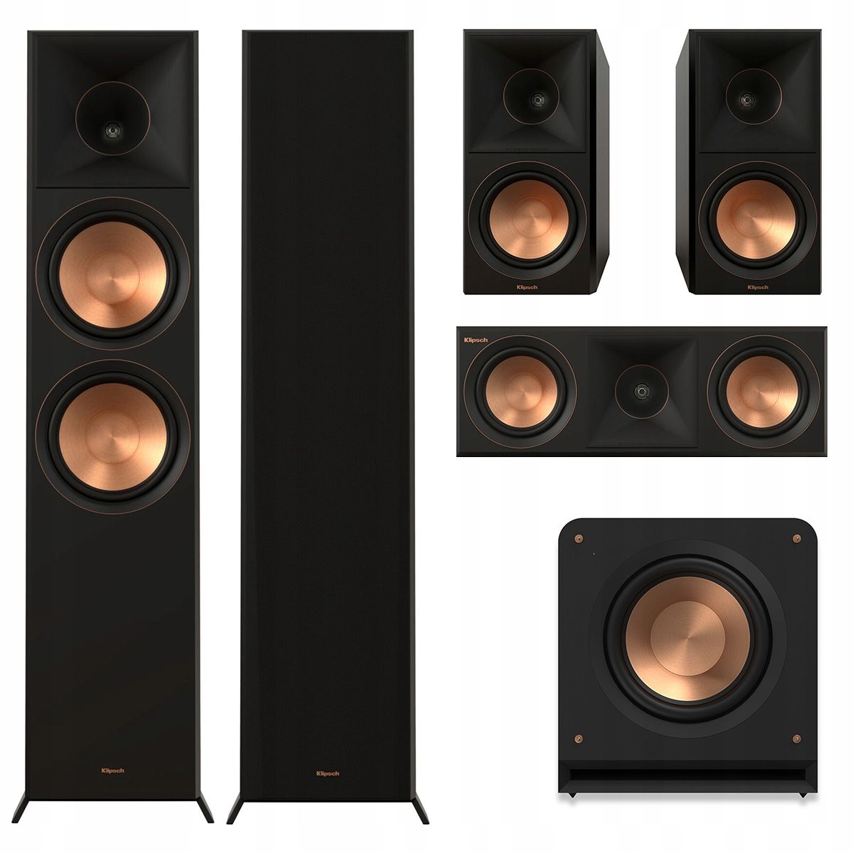  Klipsch rp-8000f ii + cs-18c + rp-504c + 500sa + rp-1200sw množina kiná 7.1