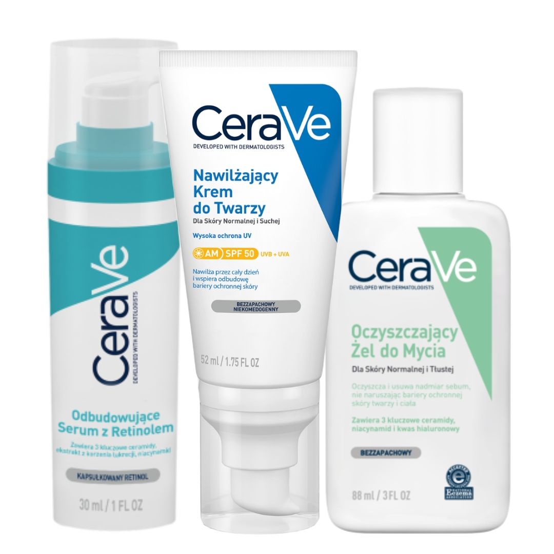  Garnitur cerave feuchtigkeitscreme gesichtscreme spf 50 52ml, öl pieniacy sie