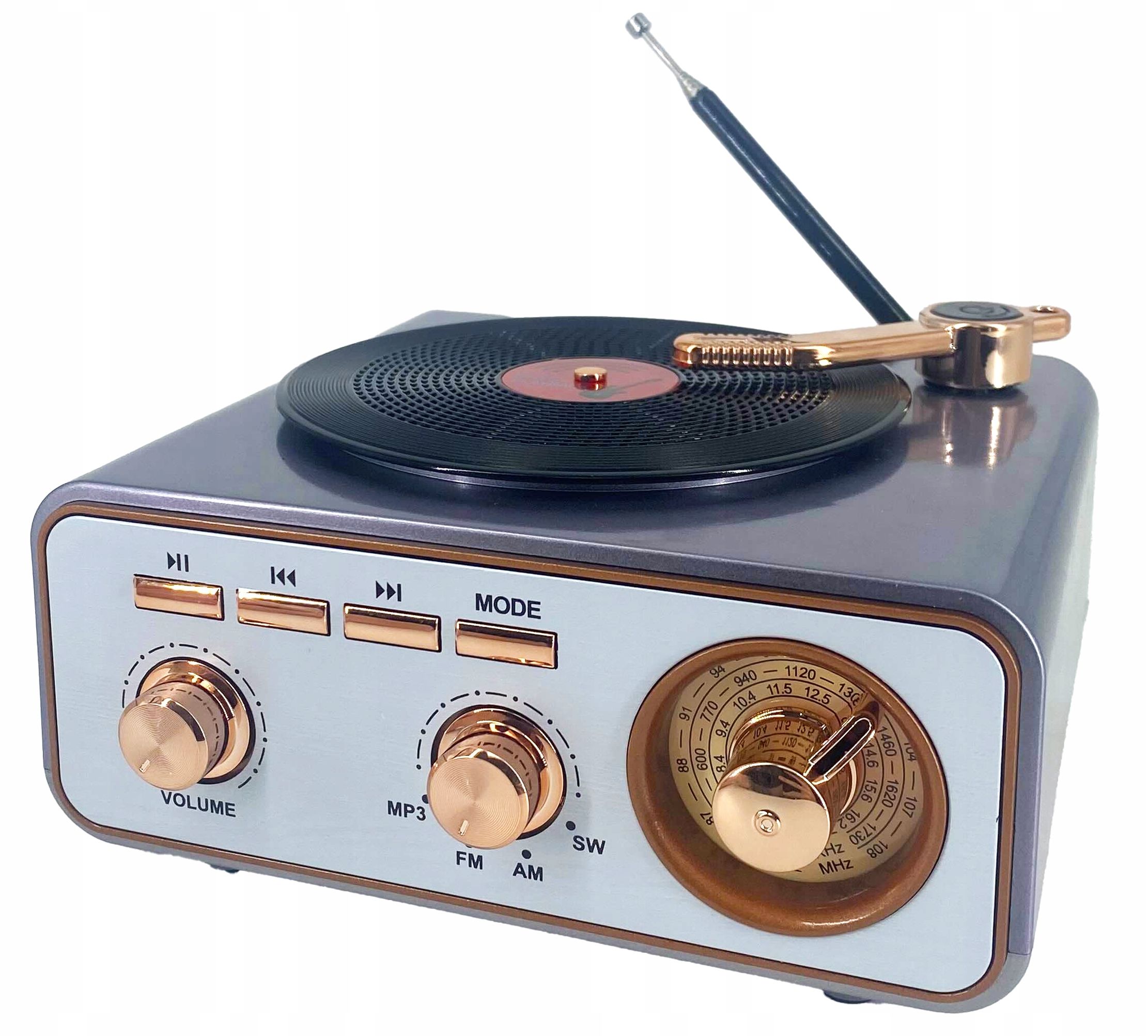  Virtuvės radijo imtuvas retro 3 plaukų sruogos fm / am / sw usb/tf "bluetooth" aku18650 1200mah