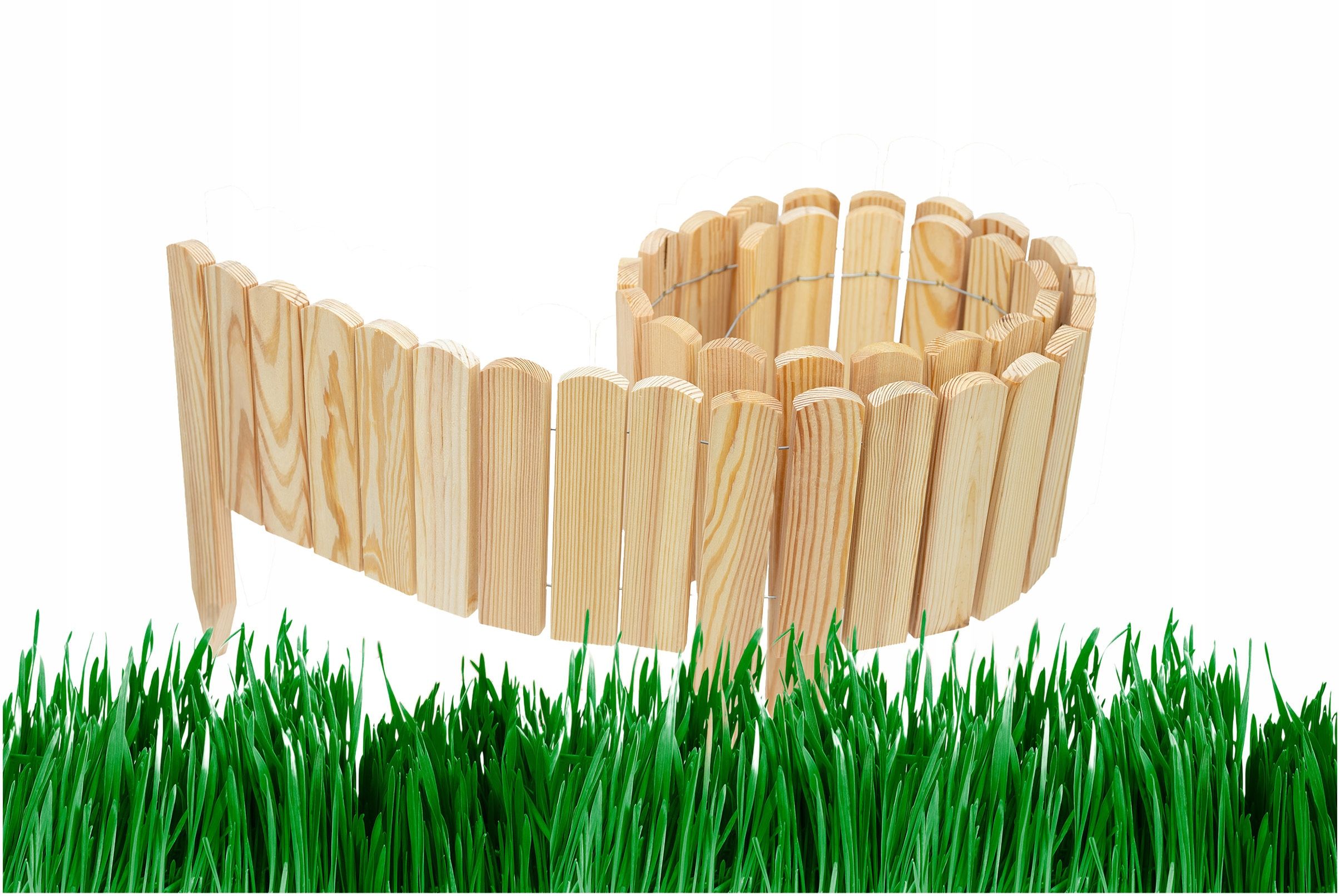  Garden fence lawn edging garden palisade wooden 10 x 200 cm