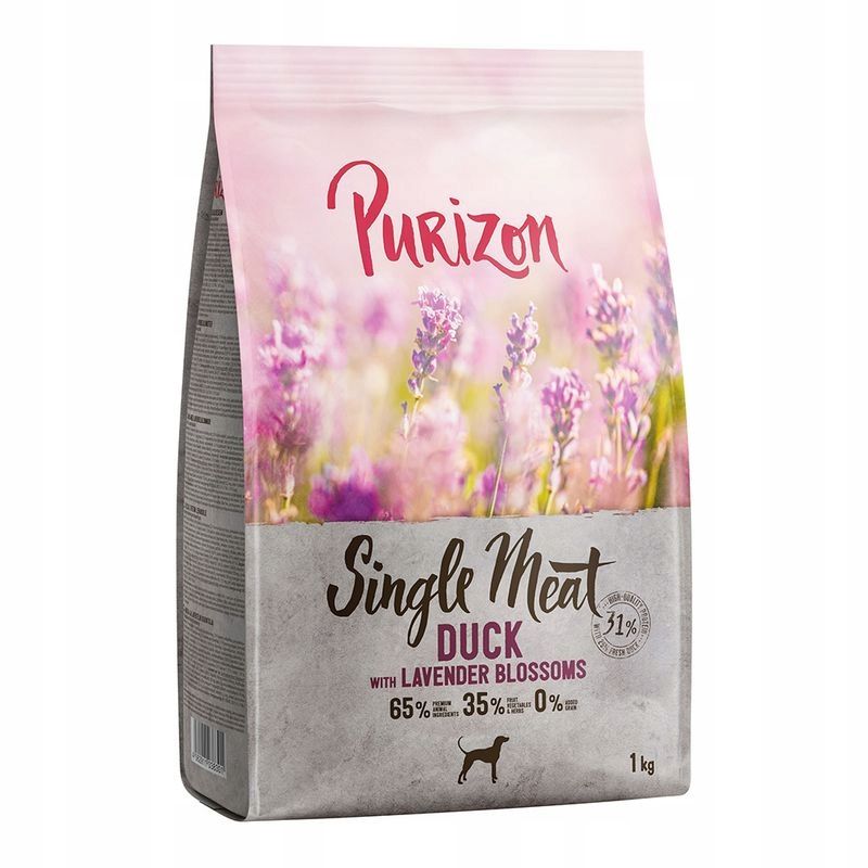  Purizon singles meat adult sausā barība lasis ar spinātiem 1 kg suņiem