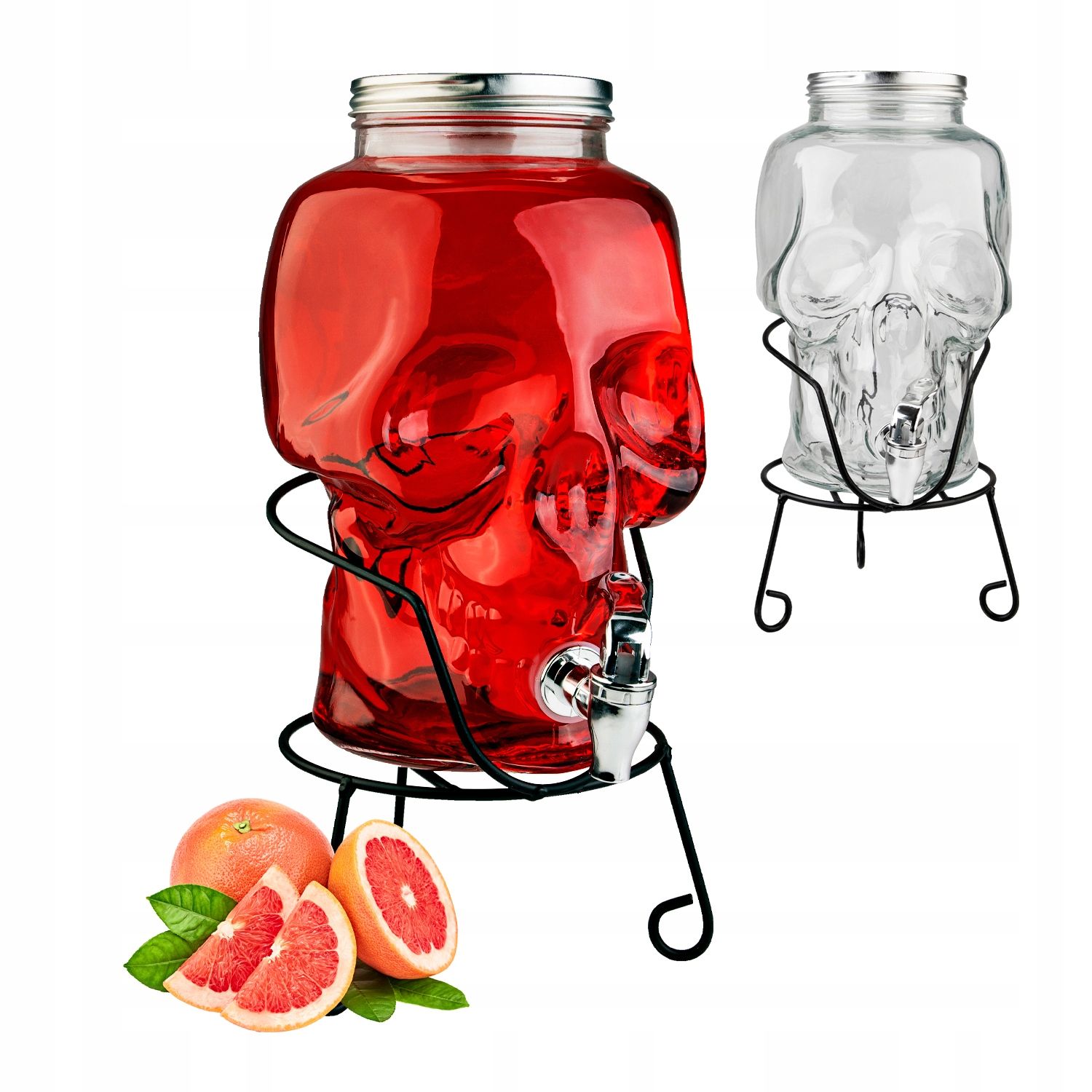  Glass jar with tap 8 l feeder water lemonade juice on a stand + cap