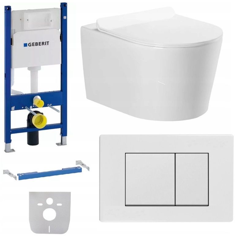  Wc rāmja komplekts geberit + atslēga + tualetes pods melns matēts + dēlis w/o+fresh