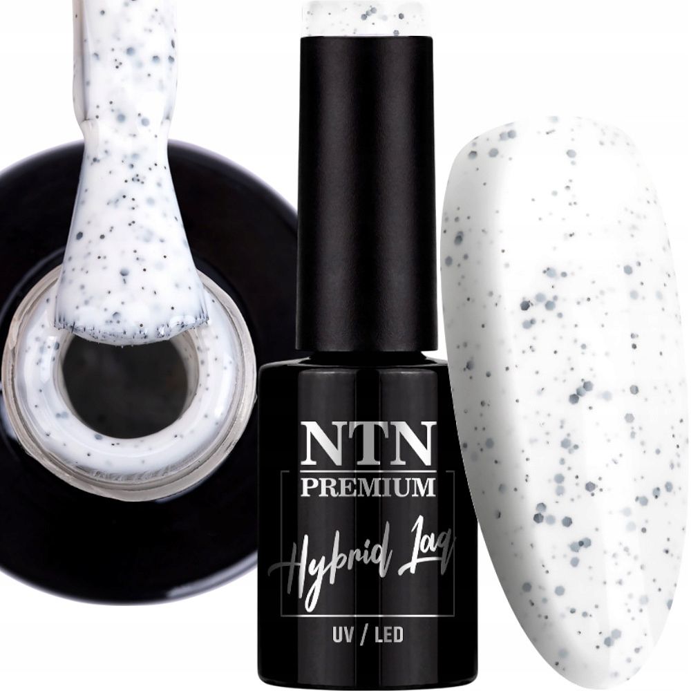  Hibrīda nagu laka ntn 5g splash balts white sniega balts nr123