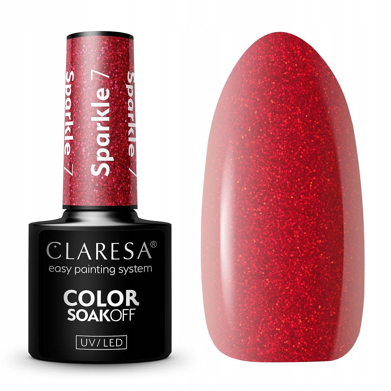  Claresa hübriid küünelakk burgundia glitter pink 554