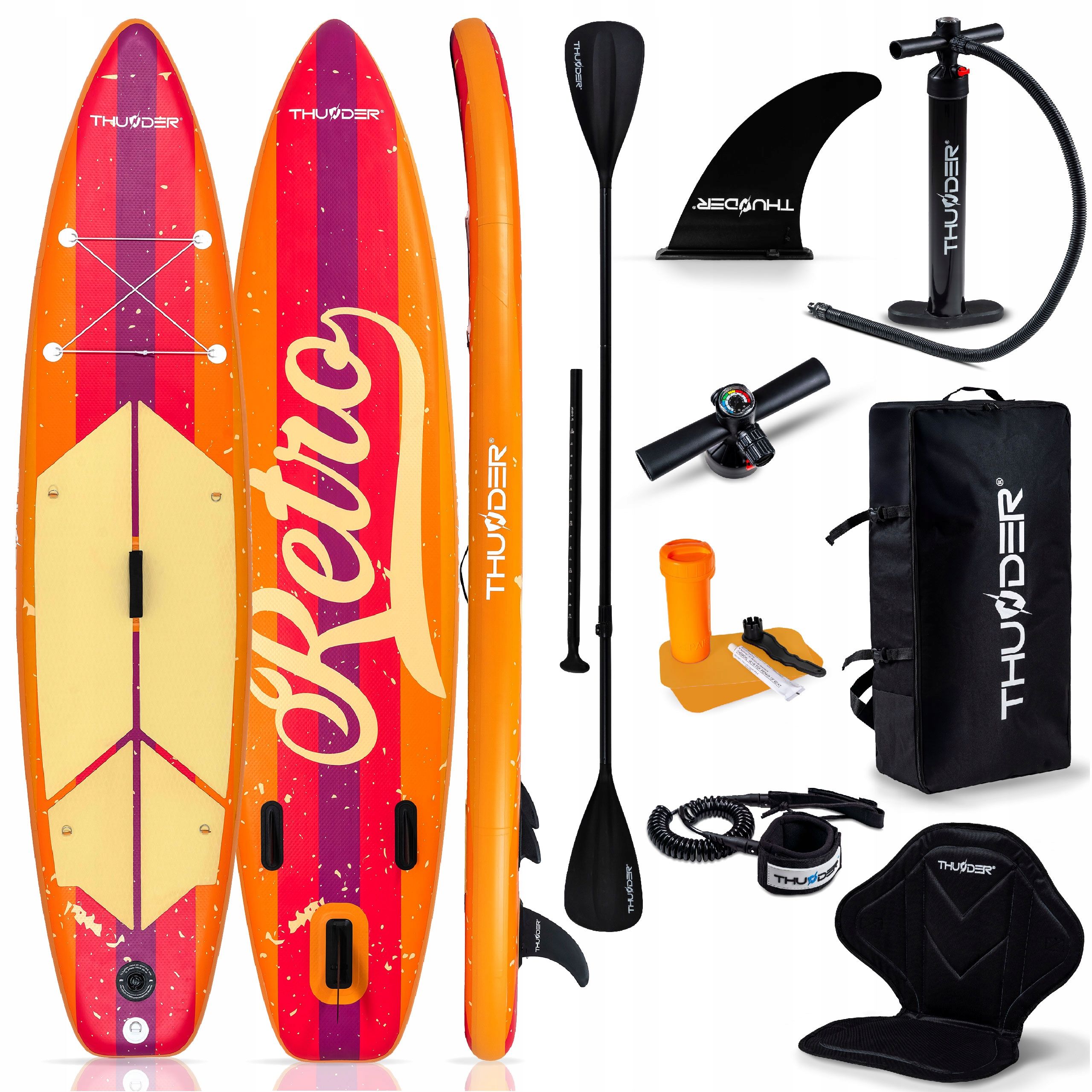  Sup lenta pripučiama plaukimui paddle board 365 cm sėdynė gopro thunder