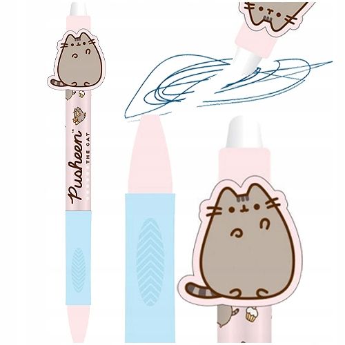  Pusheen erasable pen abrasive automatic blue - 2 pcs.