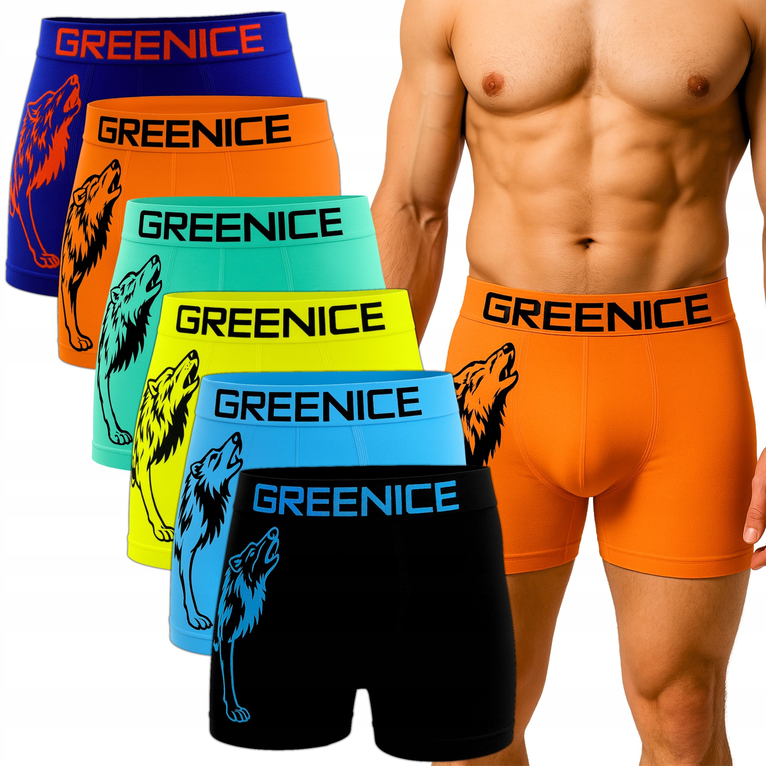  6x nohavičky pánske boxerky bezšvový elastický farbistý spisy veľkosť m/l