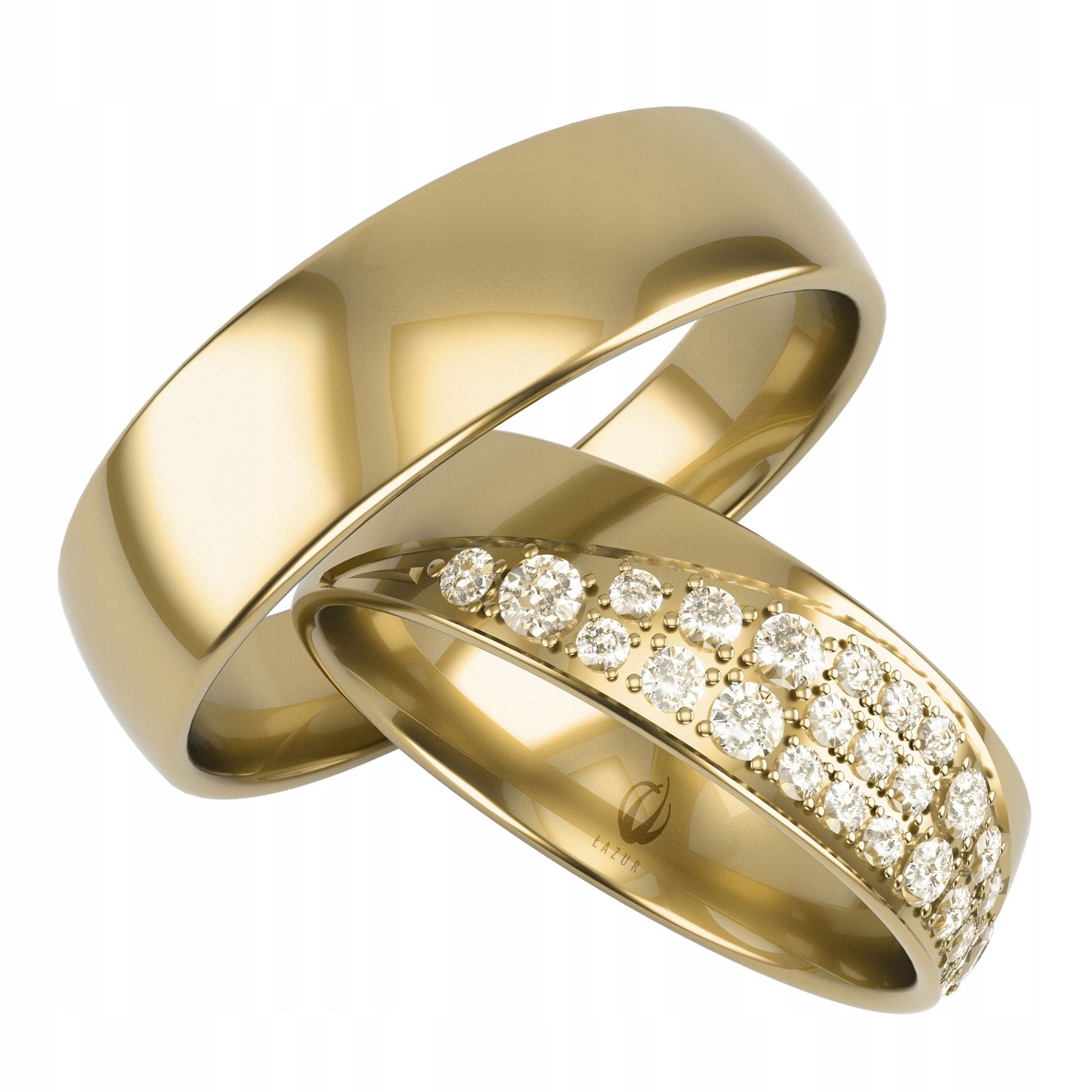  Golden eheringe mit herzmotiv pr.0,585 breite 5 mm