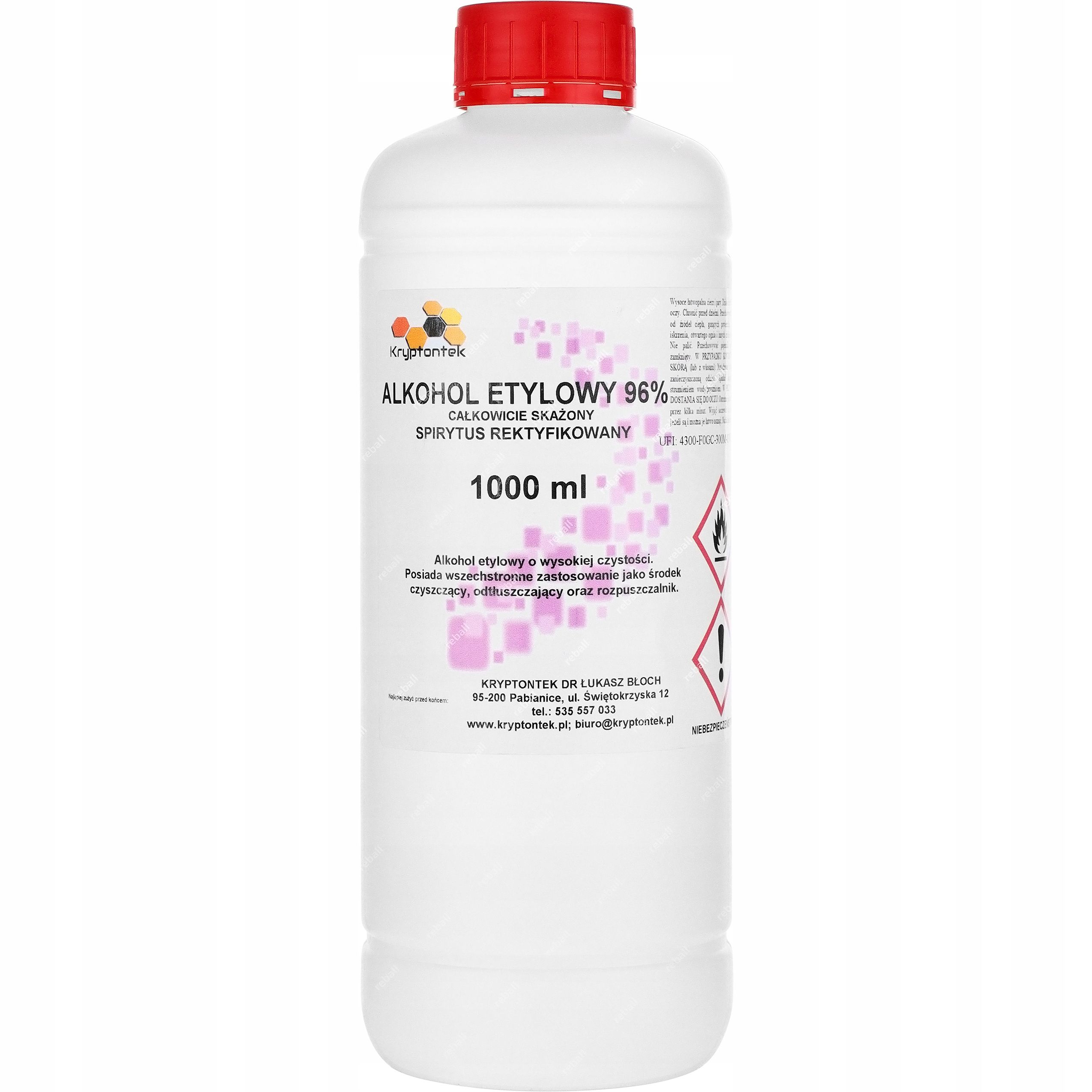  Kvaliteet farmaceutyczna - etanool 96% 10l